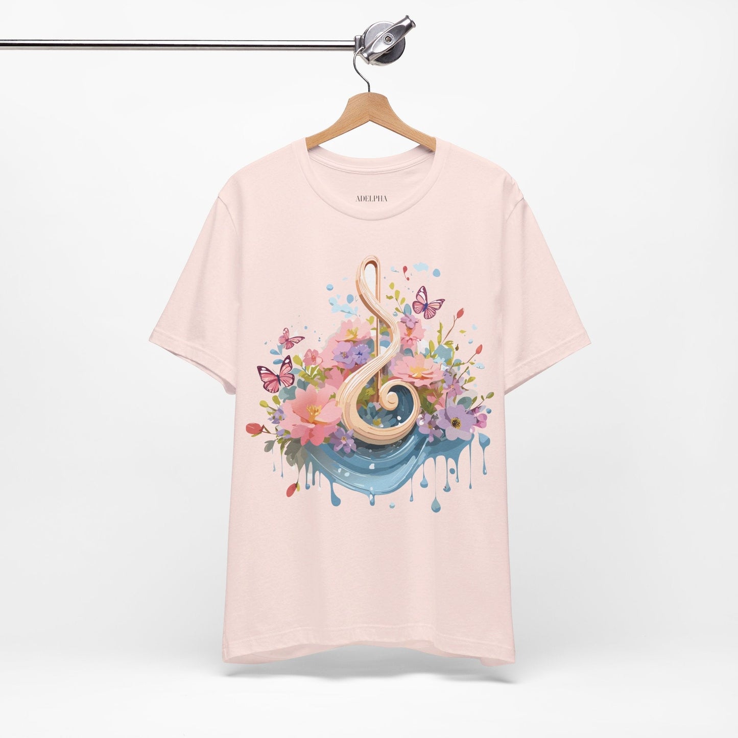 Music Graphic T Shirt Unisex Short Sleeve Adelpha Vintage Inspired Artwork Tee Premium Edition