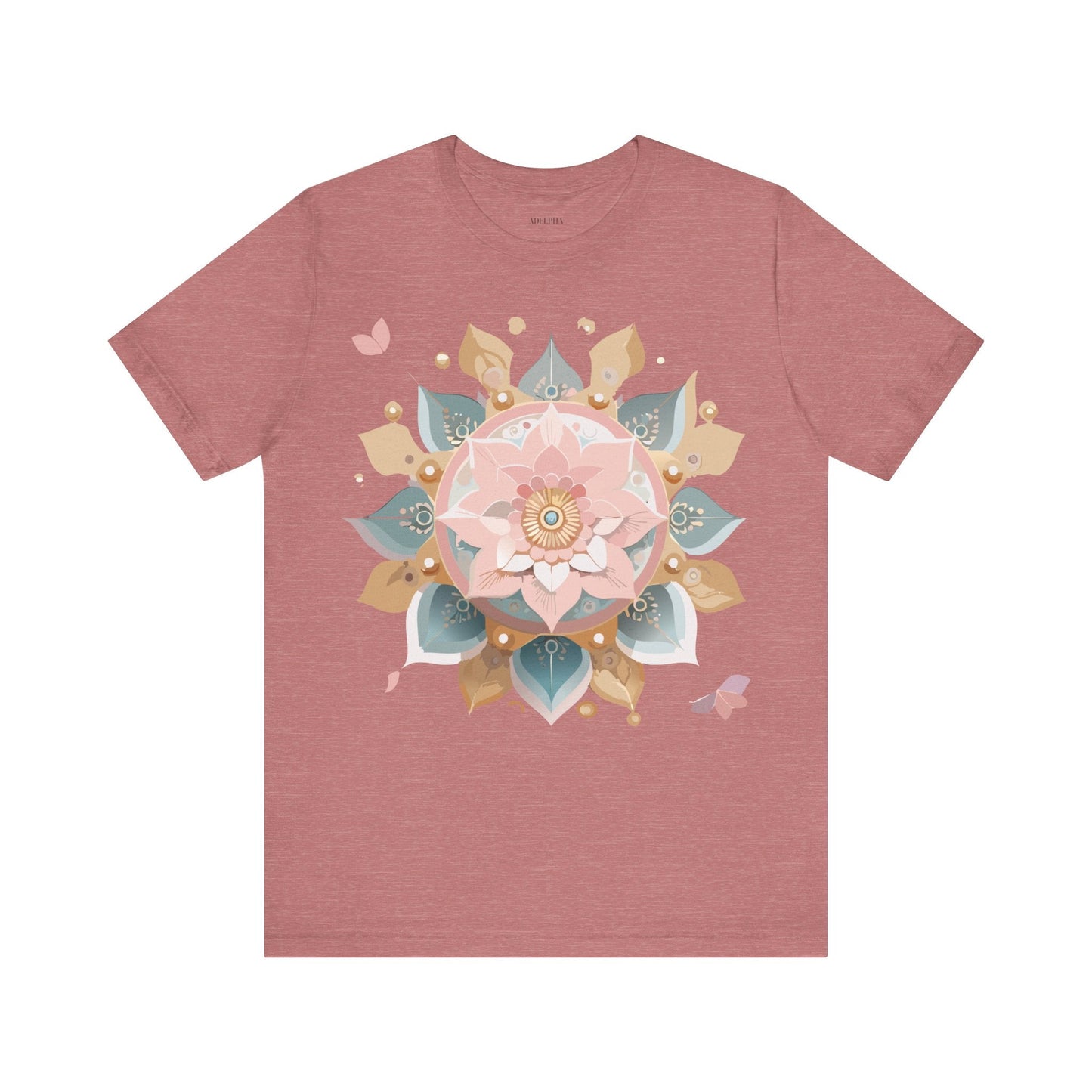 Mandala Shirt Unisex Graphic Tee By Adelpha With Vintage Inspired Artwork Short Sleeve Jersey