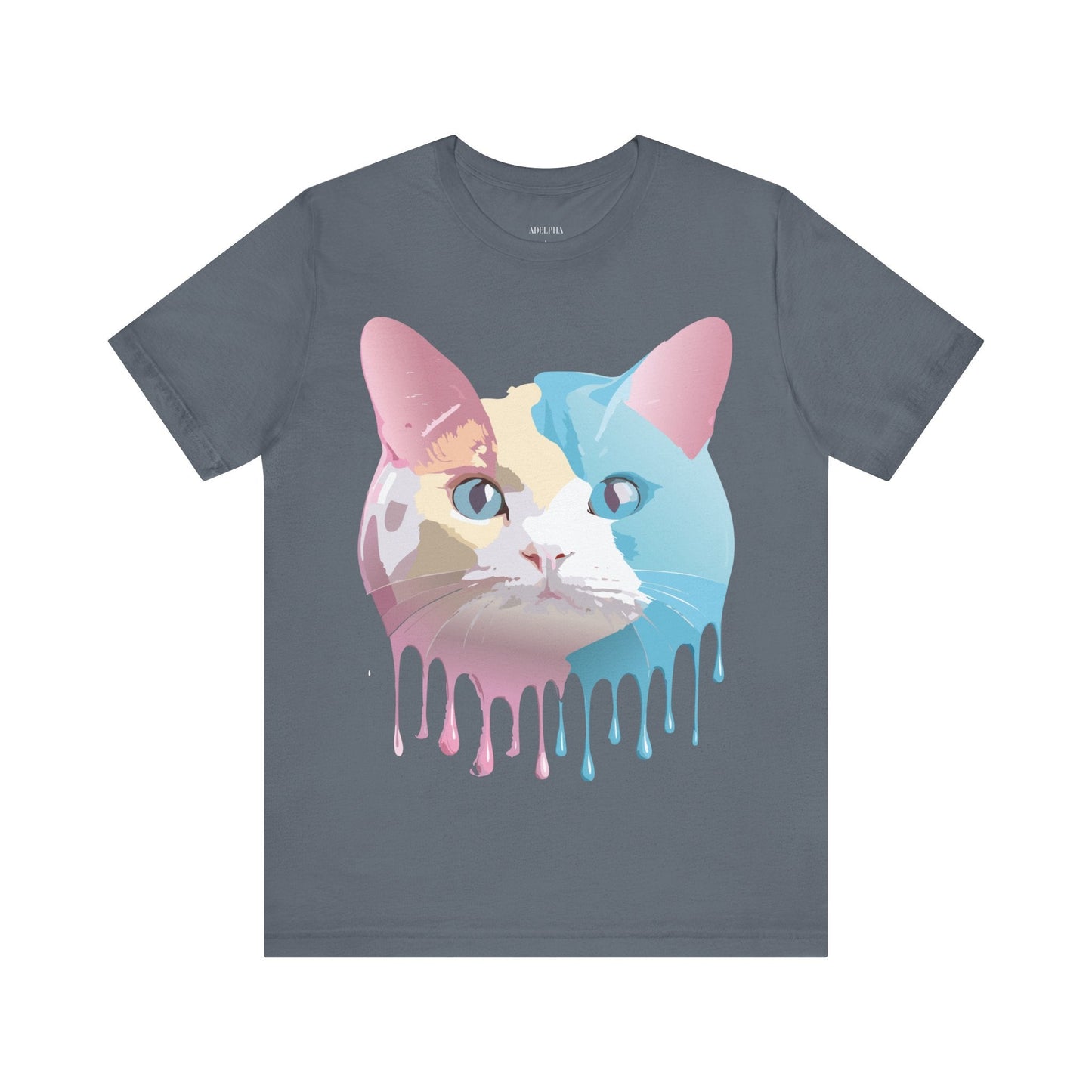 Cat Graphic Tee Unisex Short Sleeve Shirt With Vintage Adelpha Artwork