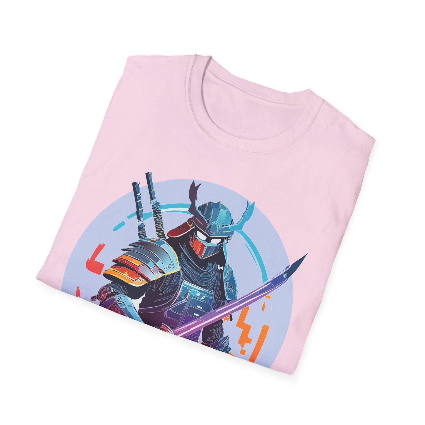 Samurai Shirt Unisex Softstyle Tee 100 Percent Ring Spun Cotton Light 4.5 Oz Graphic Gildan 64000