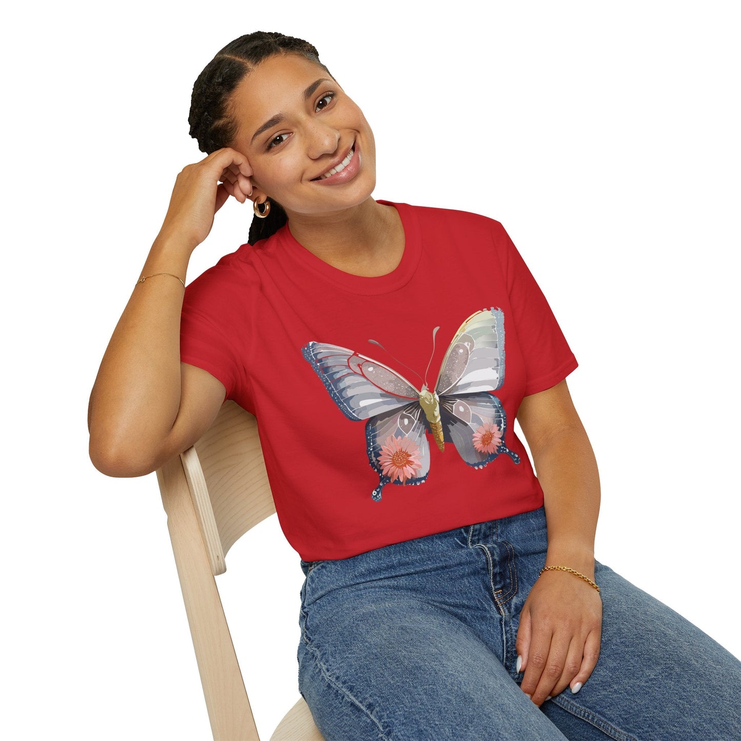 Butterfly Shirt Unisex T Shirt 100 Percent Ring Spun Cotton Softstyle Tee Monarch