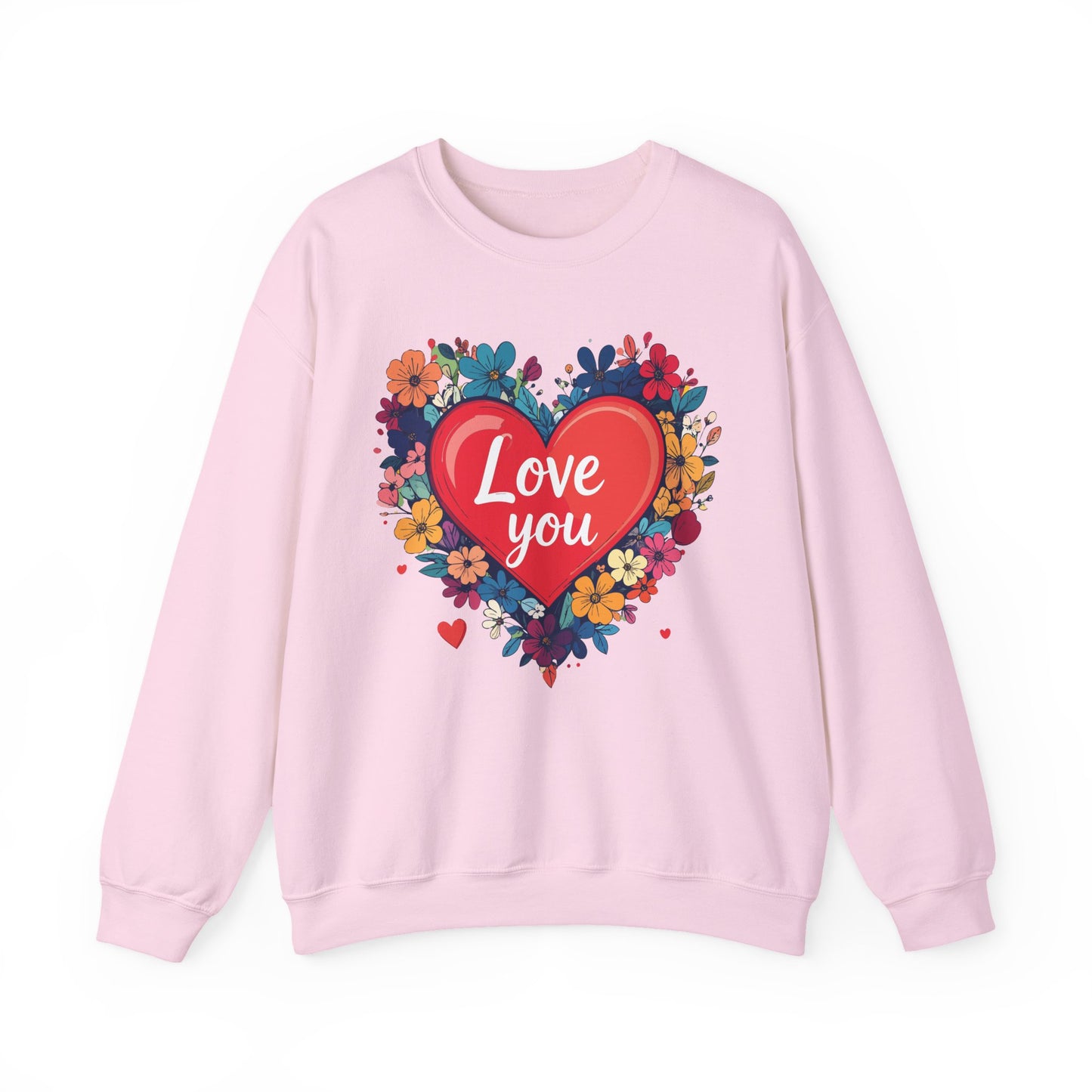 Big Heart Sweatshirt, Floral Heart Sweatshirt, Floral Love Sweatshirt, Valentine's Day Sweatshirt, Heart Floral Sweatshirt 107