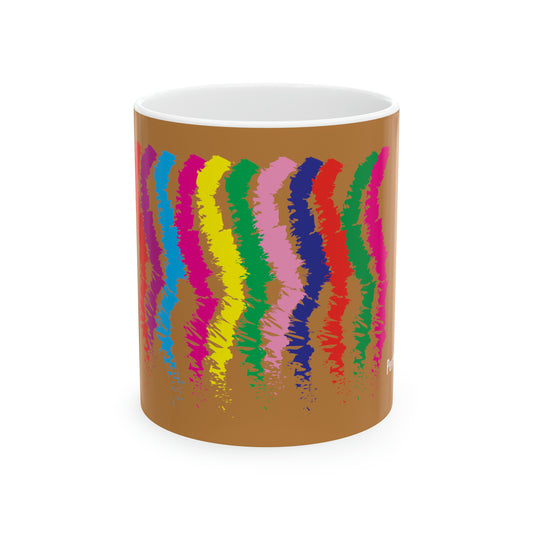 Kaffee- &amp; Teebecher mit Streifen-Print