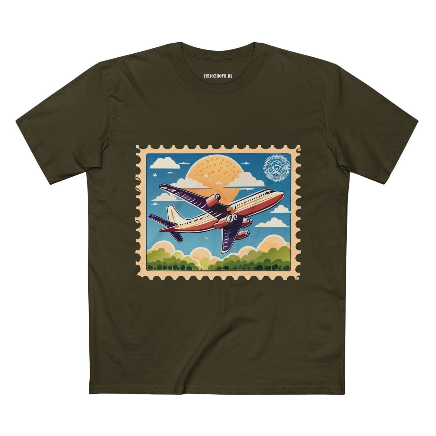 Postage Stamp Shirt Unisex Premium Cotton Tee PS13 Original Art Design Retro2Nova