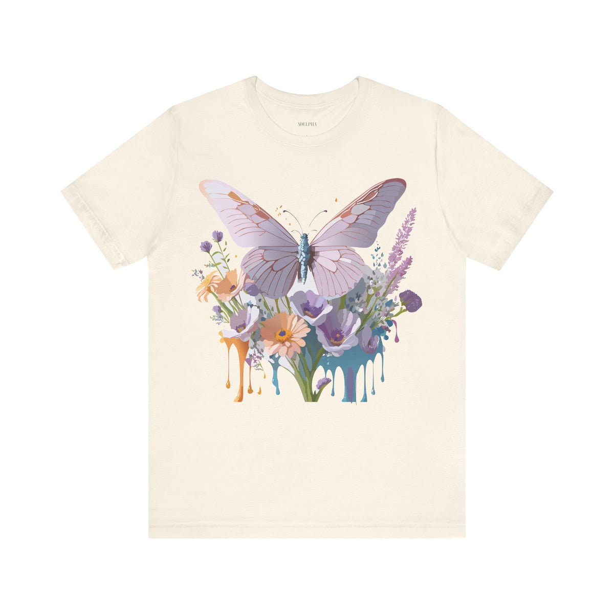 Butterfly Graphic Unisex Cotton Bella+Canvas Tee with Art Design n07