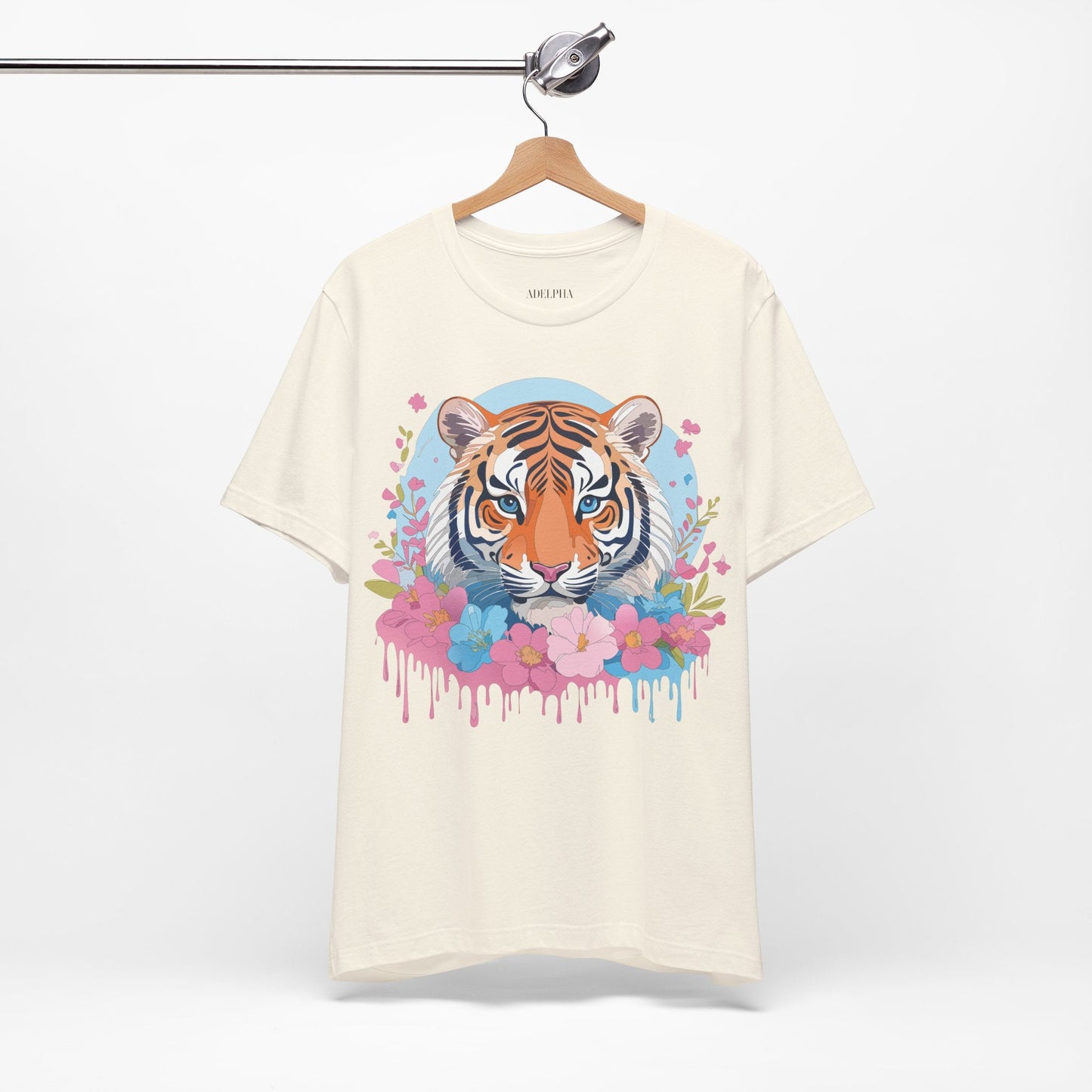 Tiger Graphic Tee by Adelpha Unisex Vintage Inspired Artwork Short Sleeve Shirt Edition