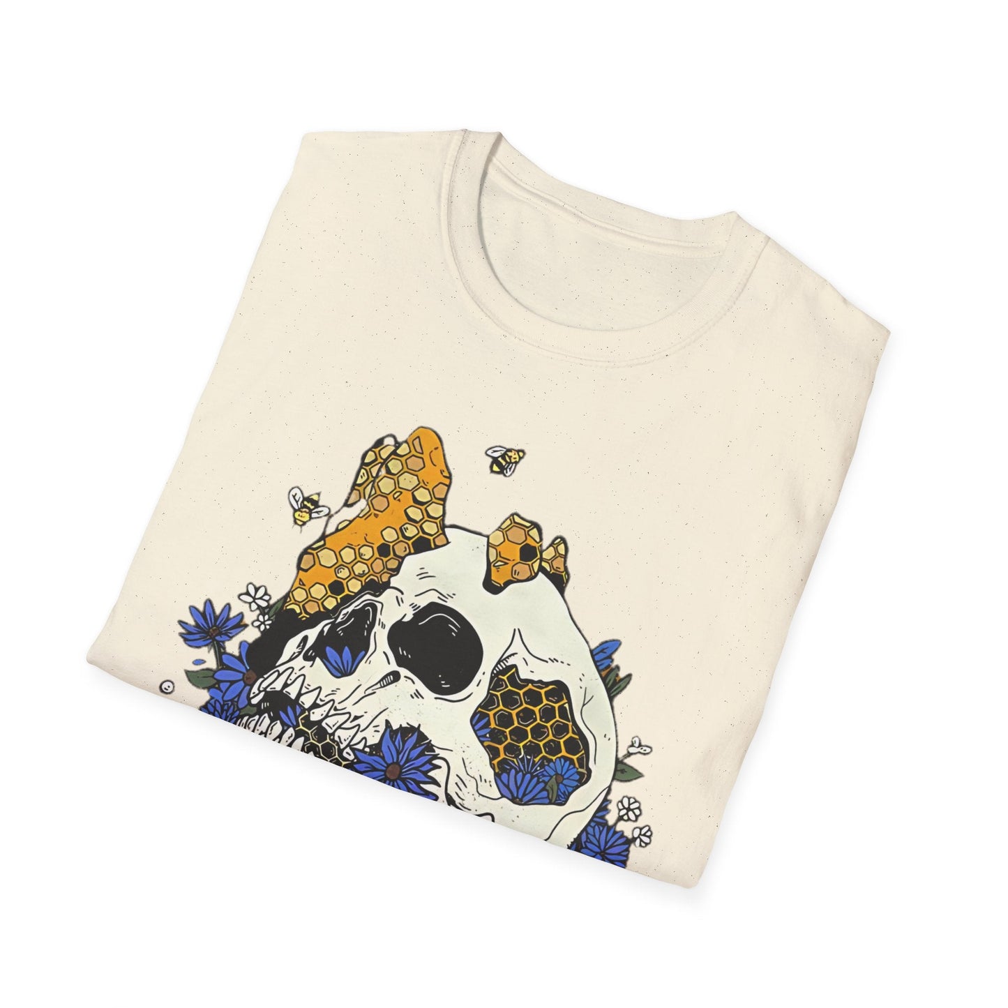 Skull Tee Shirt Unisex Skeleton Design Gildan Softstyle 64000 100 Percent Ring Spun Cotton Tee