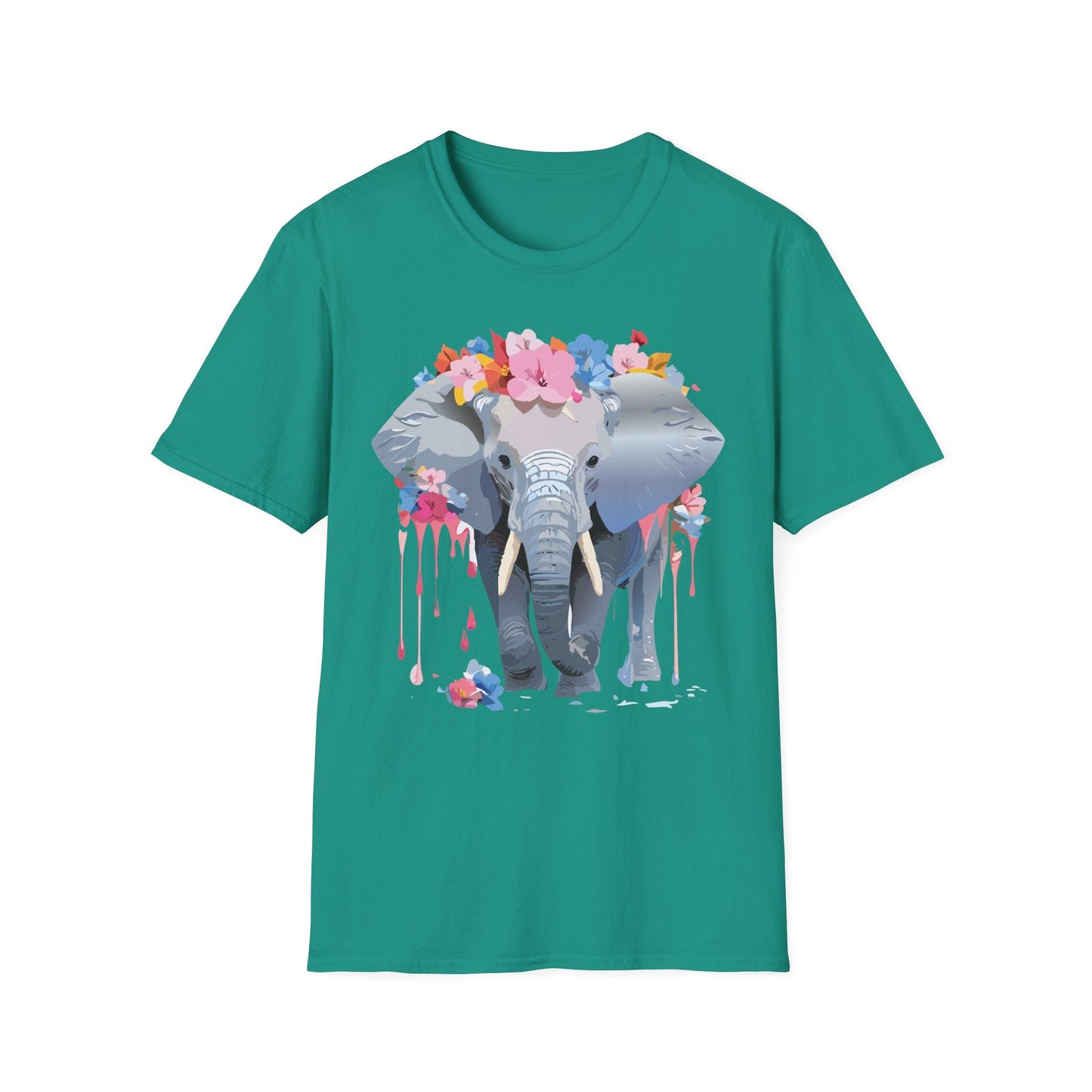 Elephant Graphic T Shirt Unisex Animals Tee Softstyle 64000 Gildan Comfort Breathable