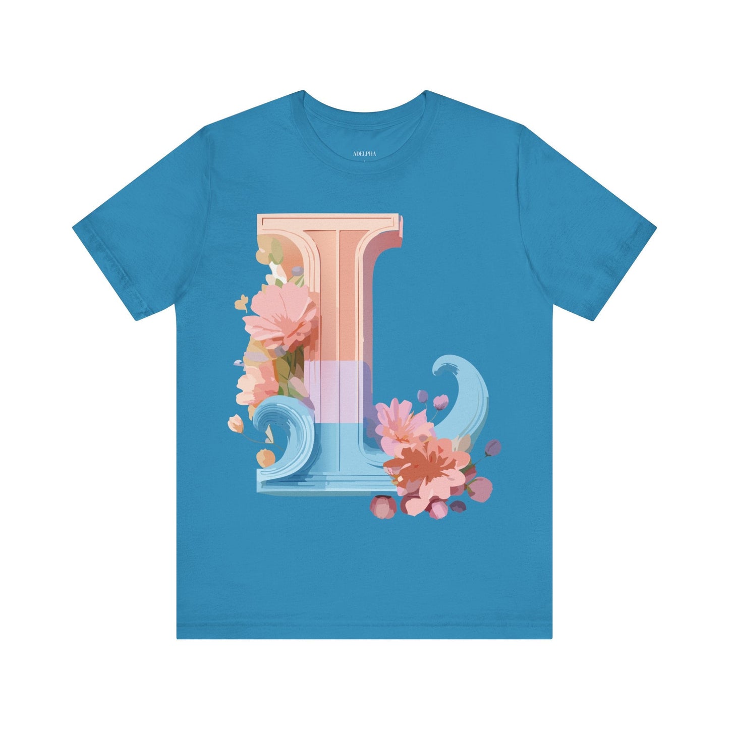 Letter L Shirt Unisex Graphic Tee With Vintage Inspired Artwork By Adelpha Premium Quality