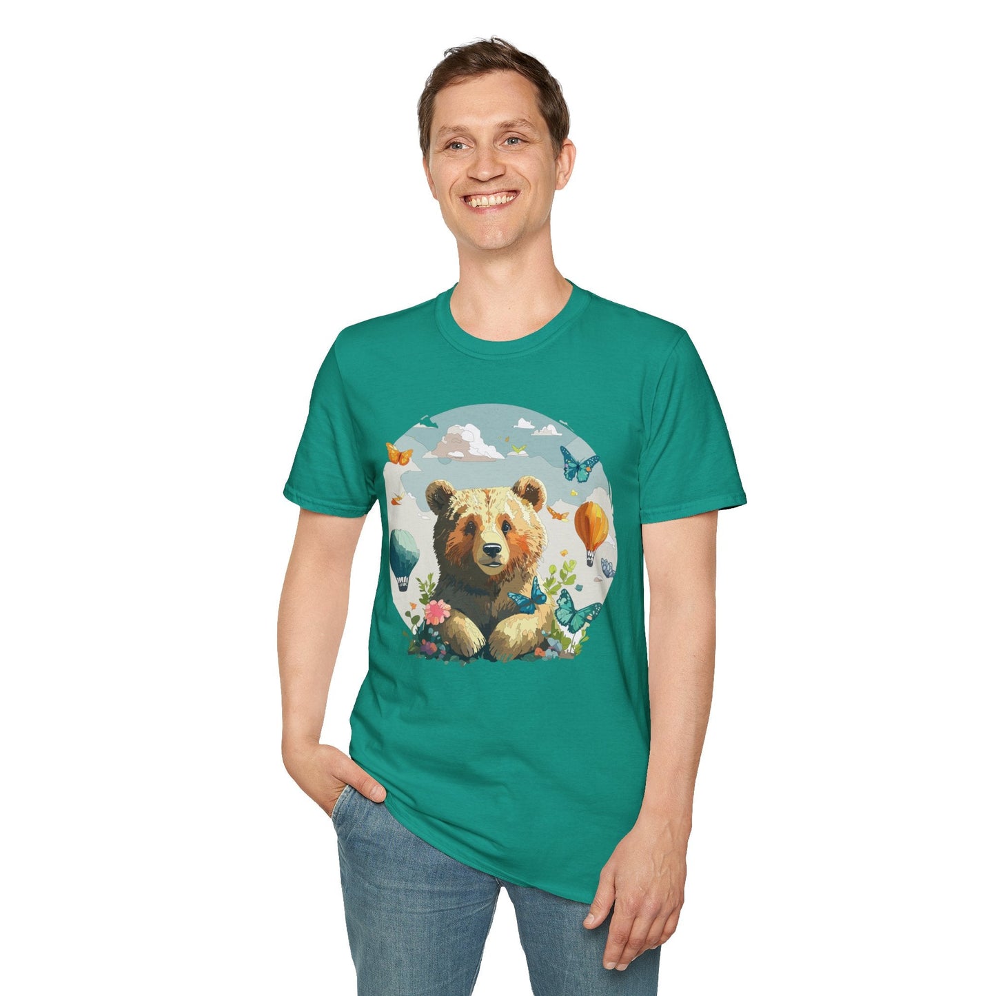 Bear T Shirt Unisex Teddy Bear Tee Softstyle 64000 Breathable Everyday Wear For All Ages