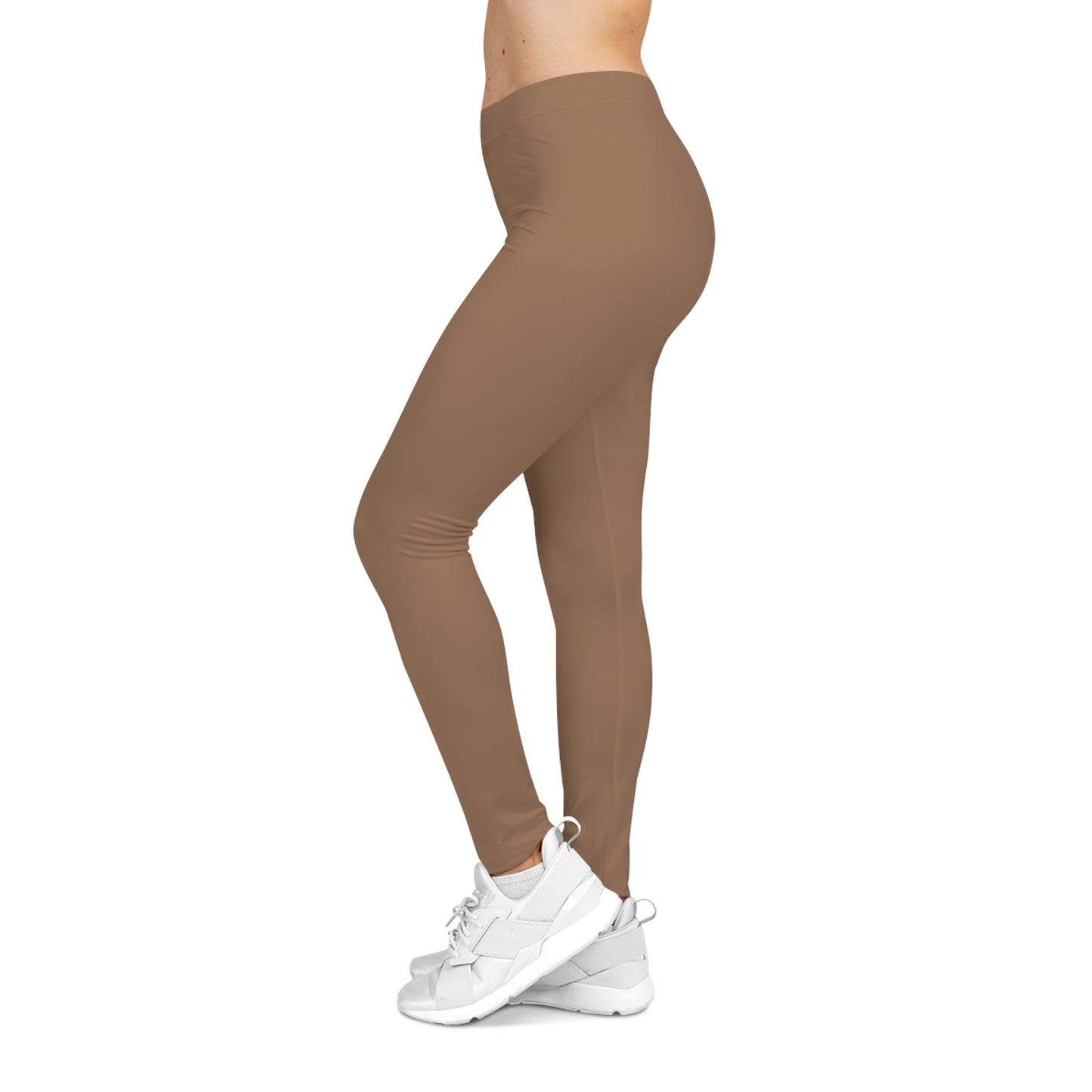 Faded Copper Color Women's Poly-Span Casual Leggings XS-2XL