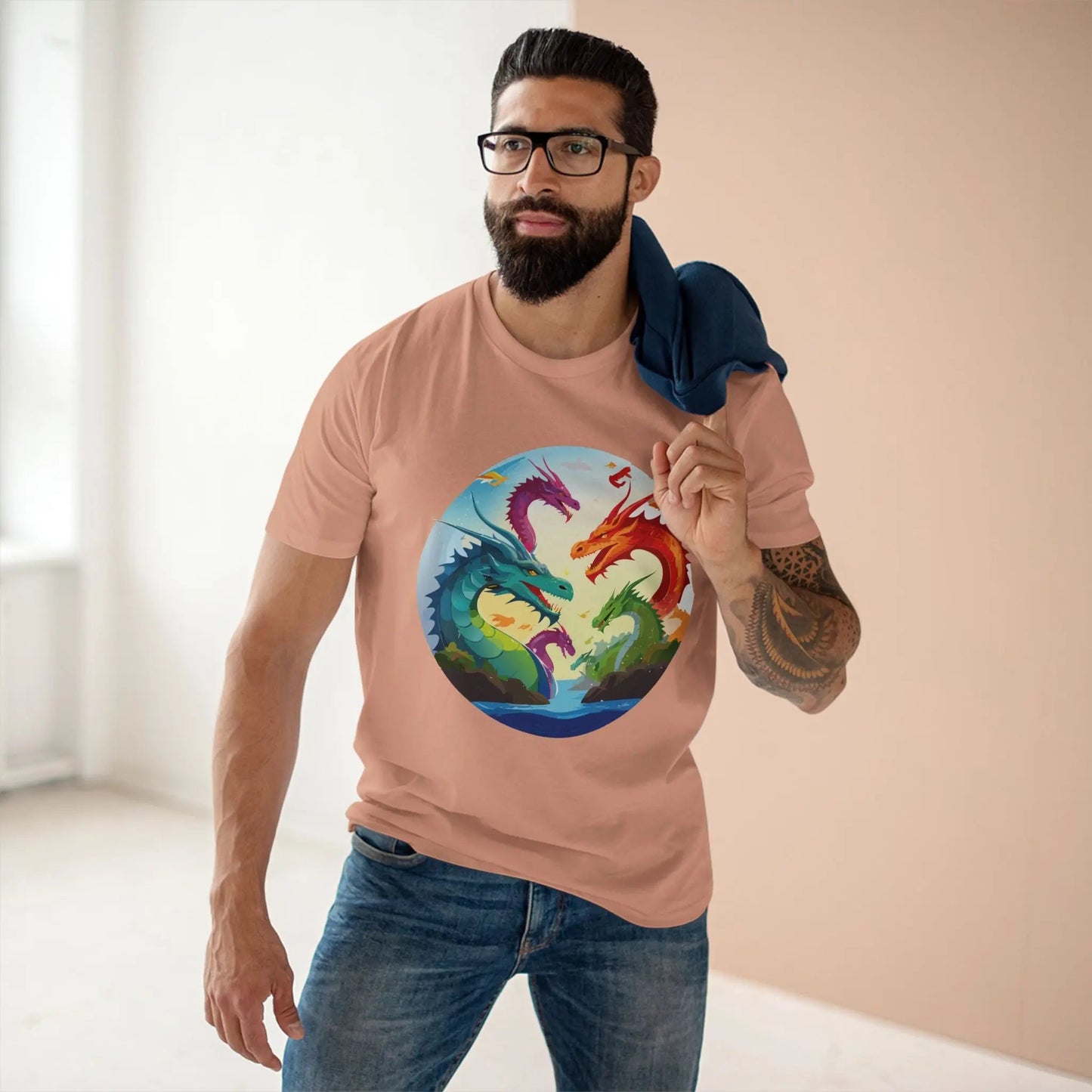 Dragon Graphic Unisex 100 Cotton Staple Tee 15