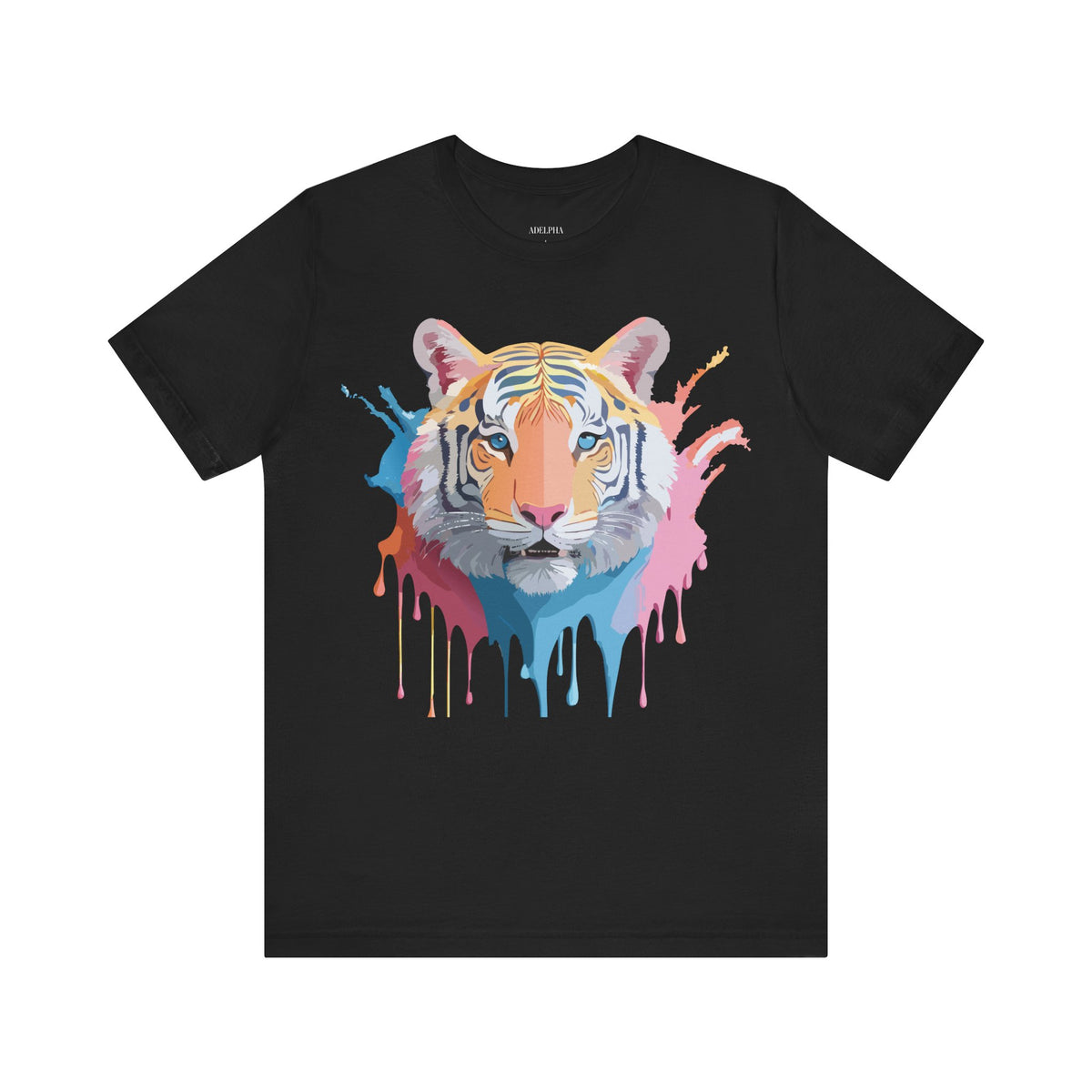 Tiger Graphic Unisex Cotton Bella+Canvas Tee with Art Animal Design e58