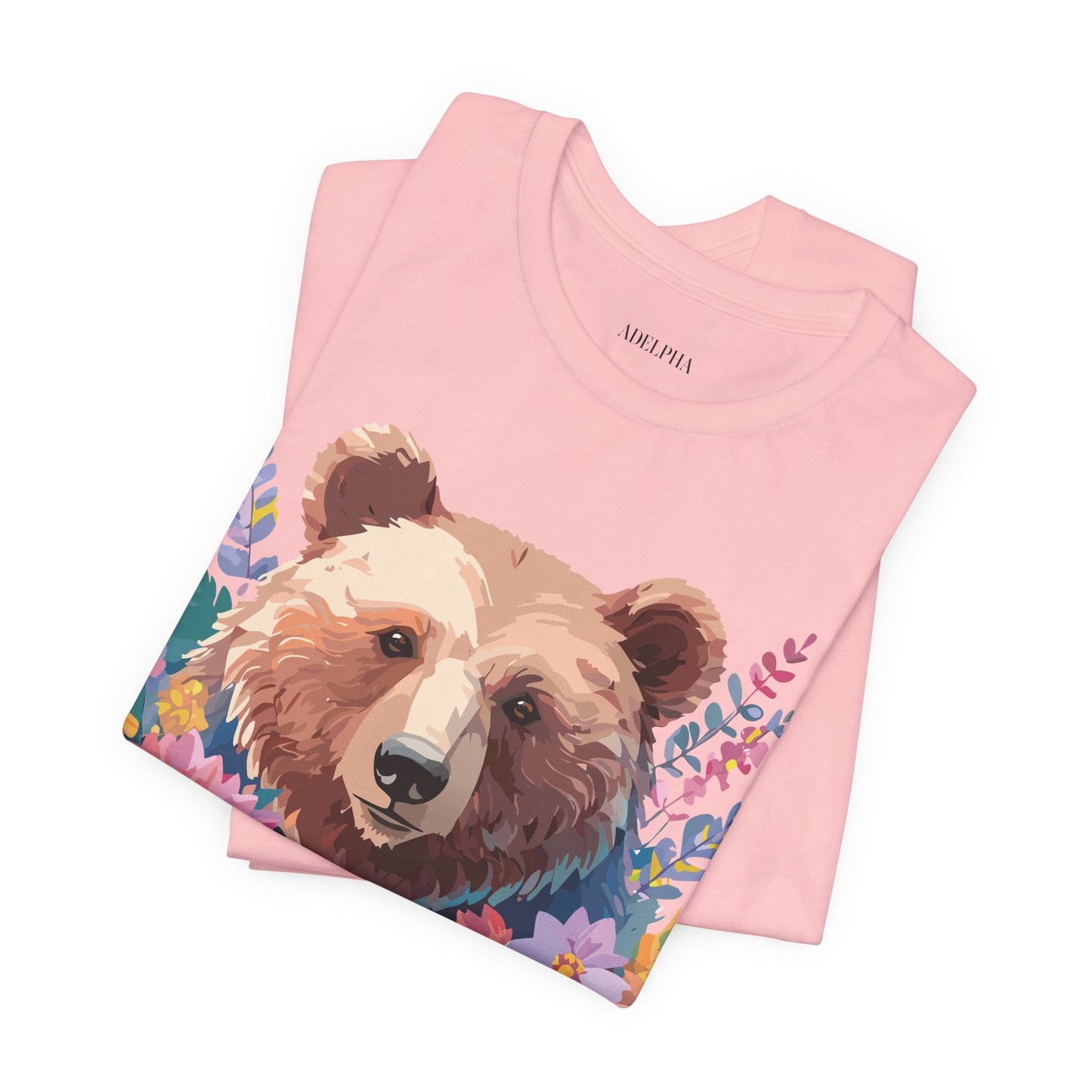 Bear Graphic Unisex 100 Cotton Short Sleeve Art Design Vintage T-Shirt 5