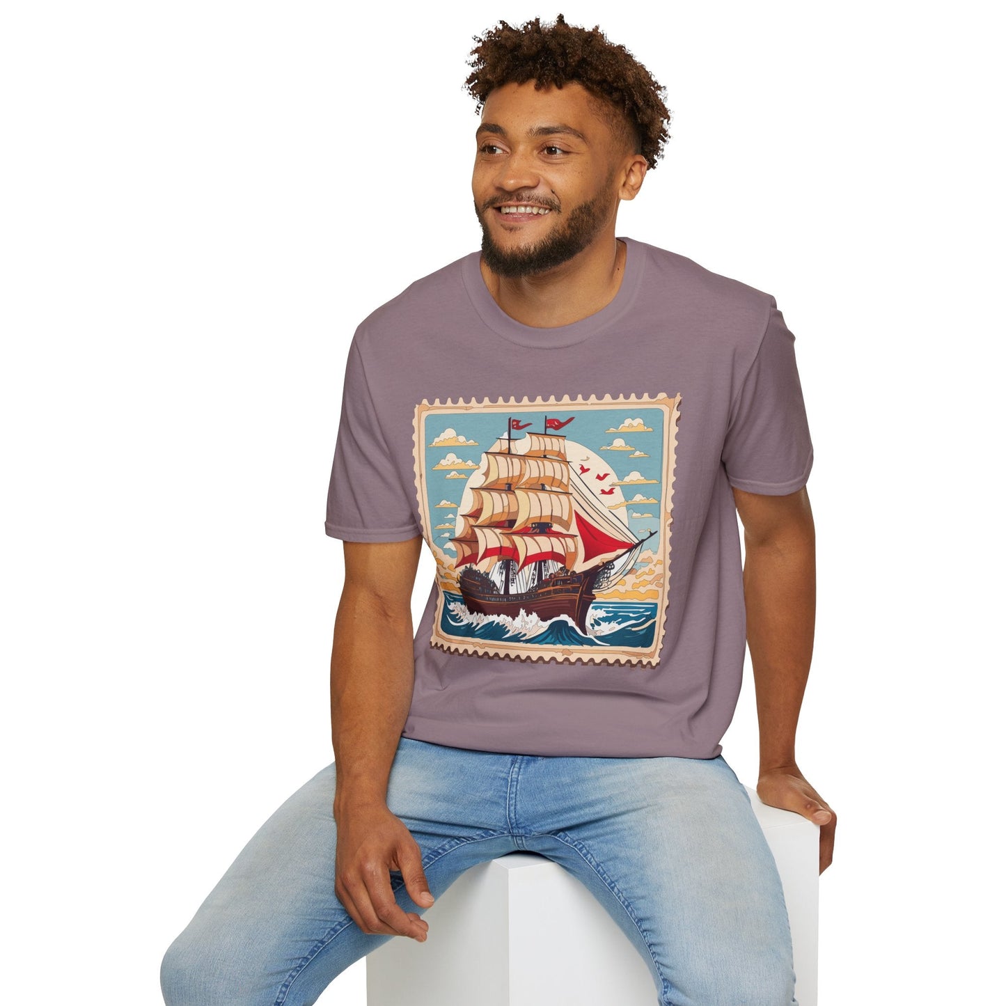 Ship T Shirts Frigate T Shirts Vessel Tee Shirt Unisex Softstyle Gildan 64000 Cotton Tee