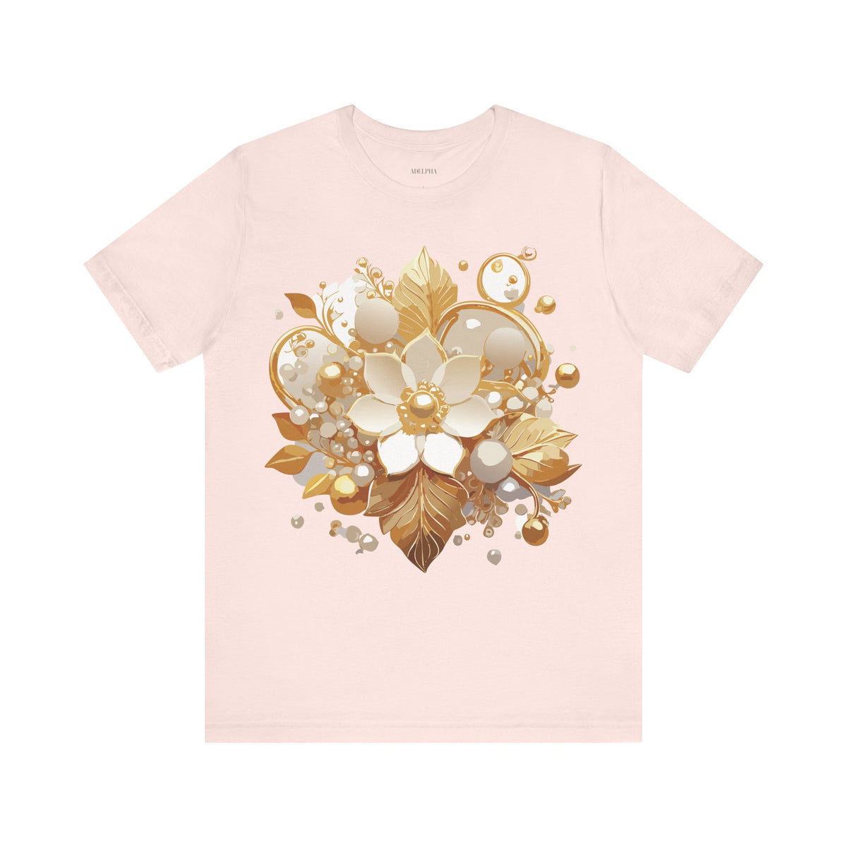 Jewelry Graphic Unisex Cotton Bella+Canvas Tee with Gemstones Art Design m22
