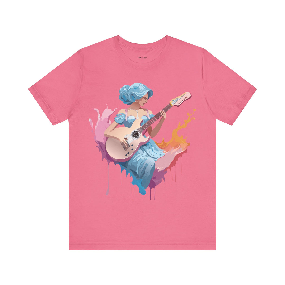 Music Graphic Unisex Cotton Bella+Canvas Tee with Art Design m135