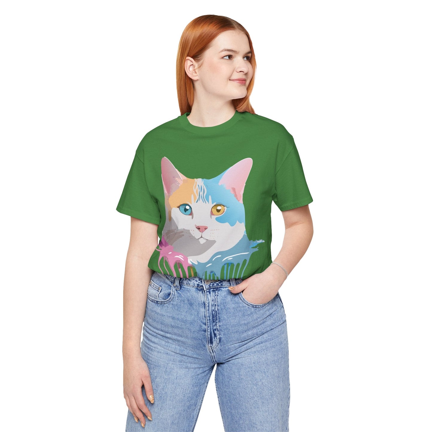 Unisex Cat Shirt Graphic Tee With Vintage Adelpha Art Design