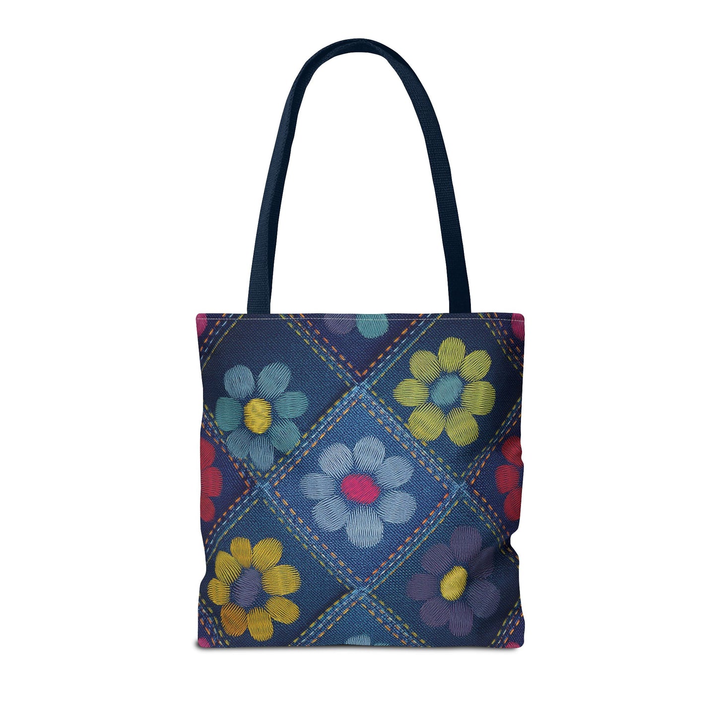 Denim Fabric Imitation Print Unisex Canvas Bag Poly Spun 3 Sizes Tote Bag 179