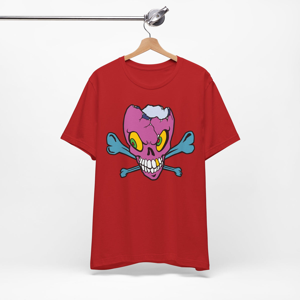 Purple Skull Graphic Design Tee, Skull Shirt, Vintage Tees, Art Design T-Shirt, Vintage Graphic Tee, Art Shirts with Skulls 5