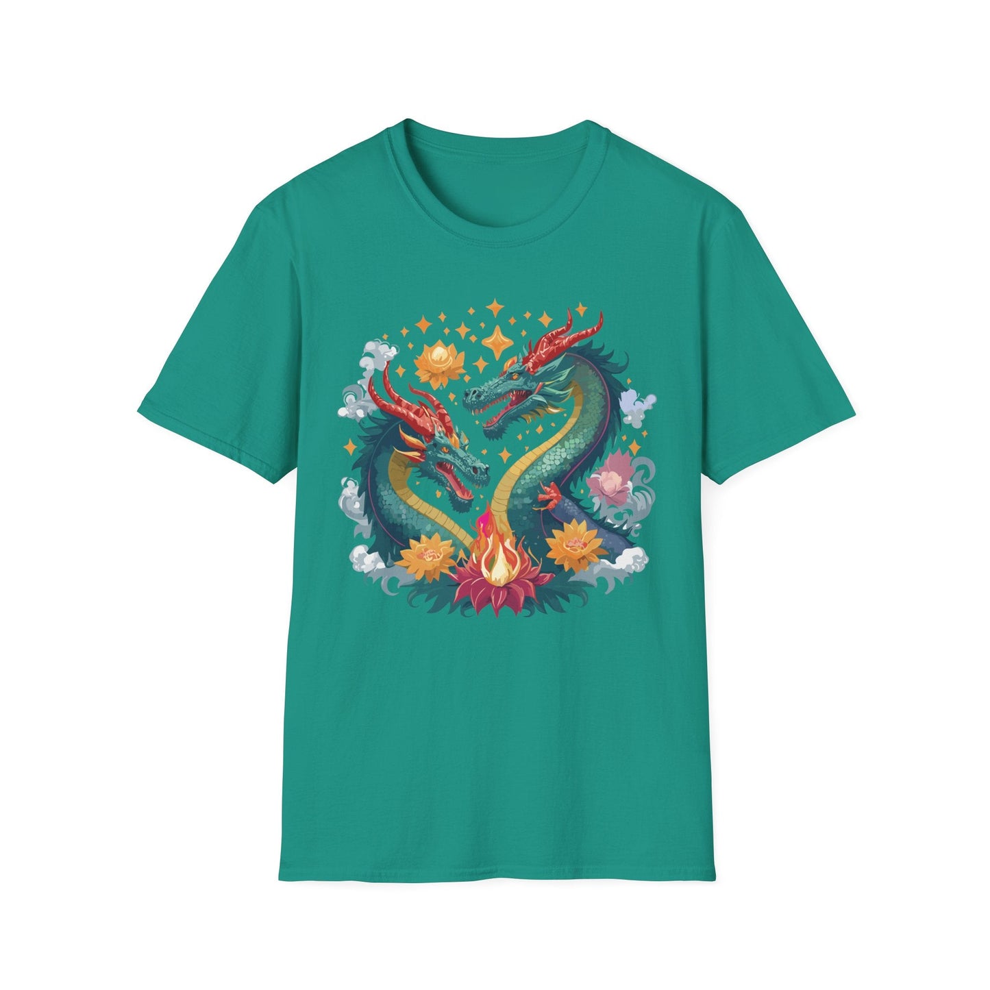 Dragon Graphic Unisex 100 Cotton Tee with Animal Artwork Design 2