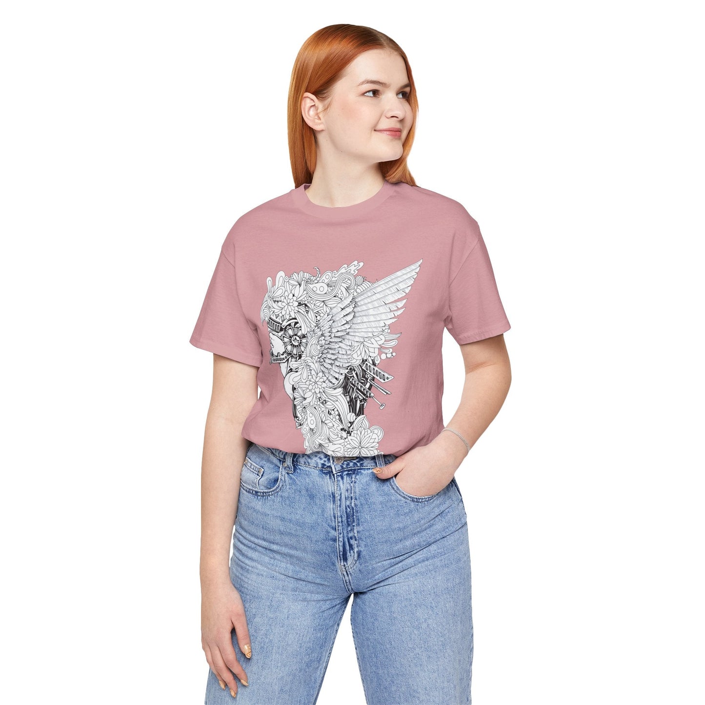 Eagle Illustration Graphic Unisex Cotton T-Shirt r26
