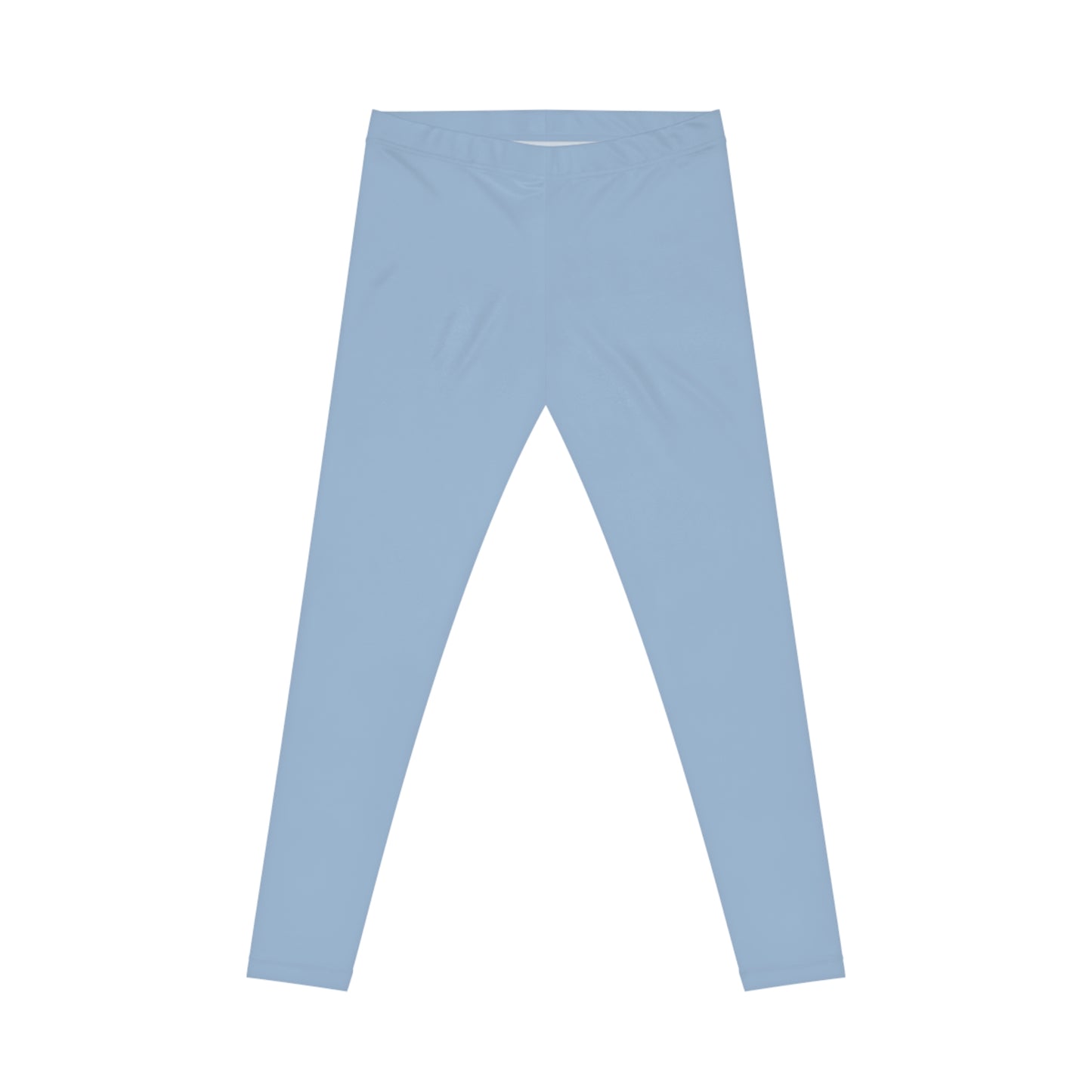 Powder Blue Color Women's Poly-Span Casual Leggings XS-2XL