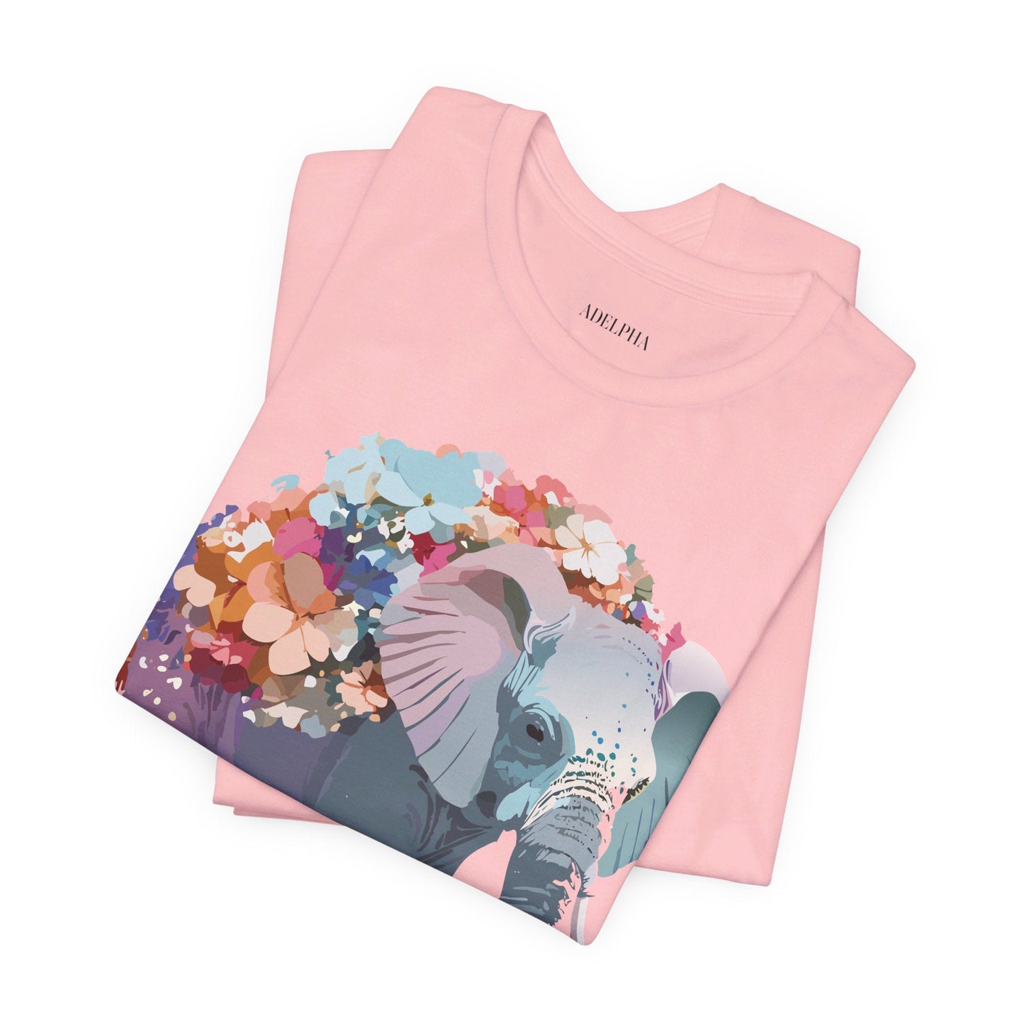 Adelpha Elephant Graphic Tee Unisex Short Sleeve Vintage Inspired Art Design Collection