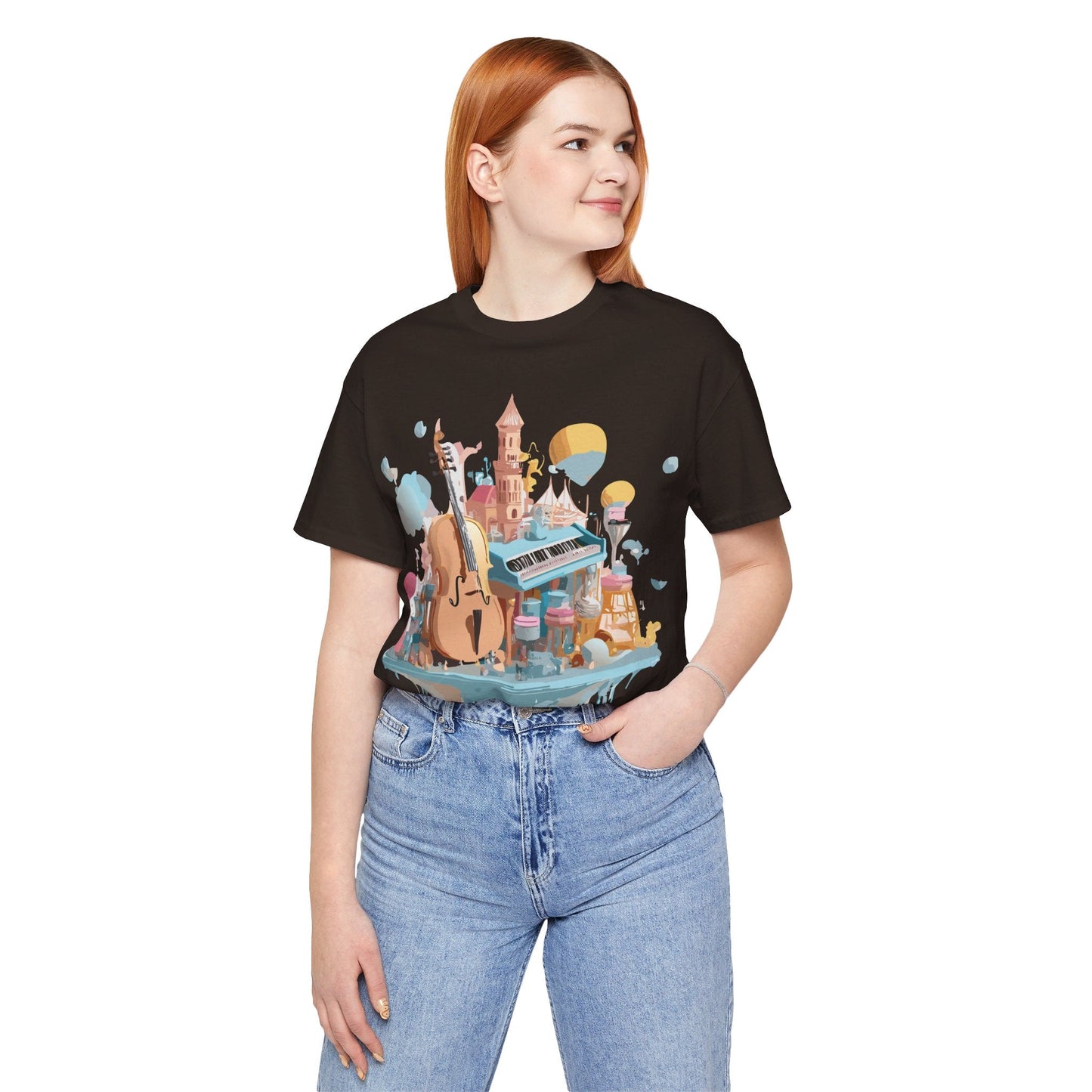 Music Graphic Tee Unisex Vintage Art Design By Adelpha Premium Short Sleeve T Shirt