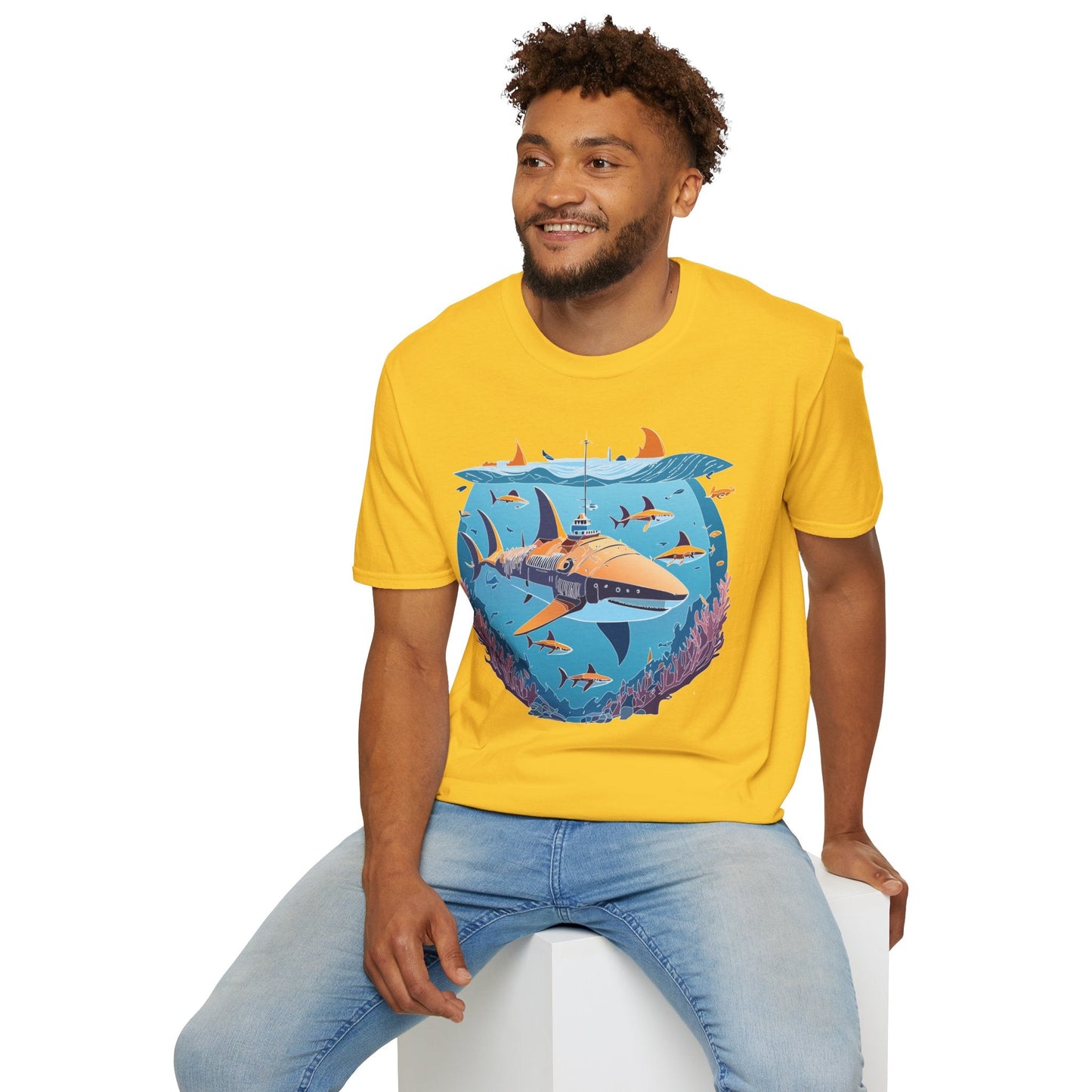 Ocean Graphic Unisex Softstyle Cotton Tee 9