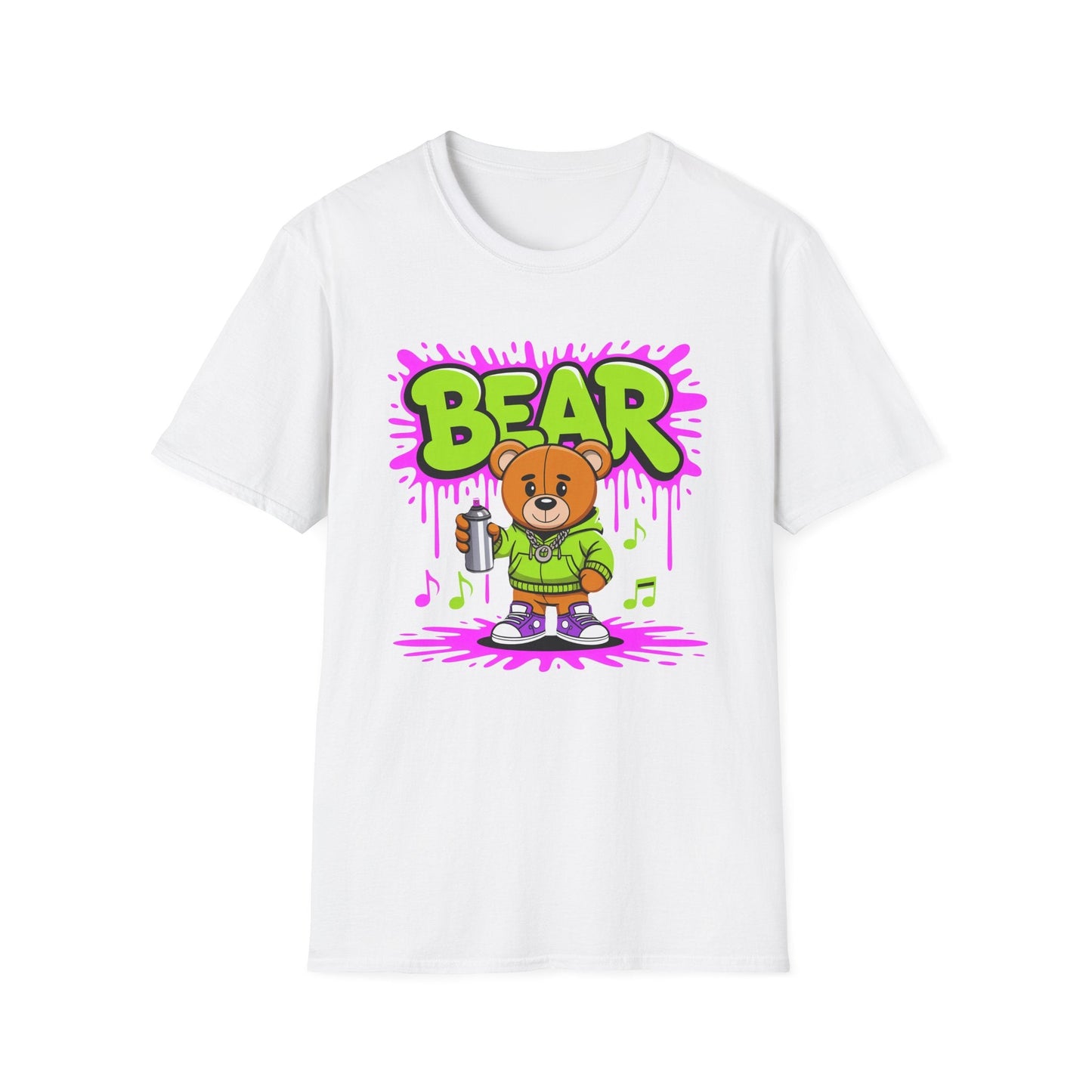Unisex Cartoon T Shirt With Funny Animals Print Gildan Softstyle 64000 Tee Comfortable Everyday Wear