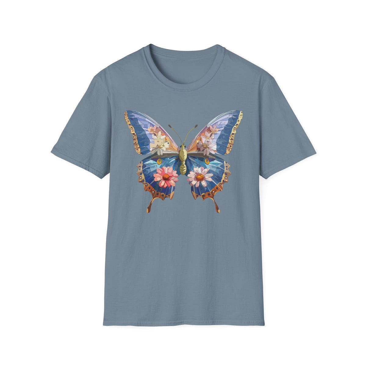 Floral Watercolor Butterfly Graphic Tee Unisex 100 Cotton Gildan T-Shirt