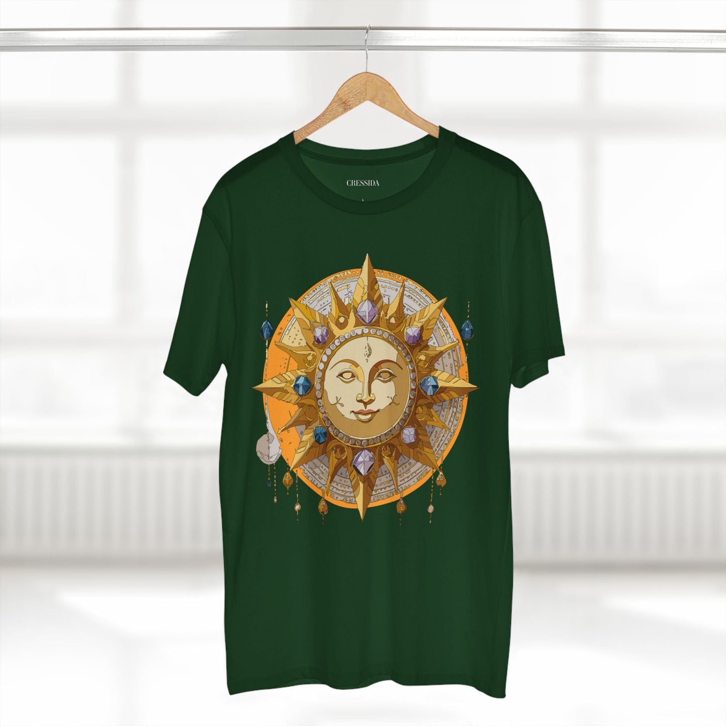Gold Sun Graphic Unisex 100 Cotton T-Shirt with Golden Art Design 3