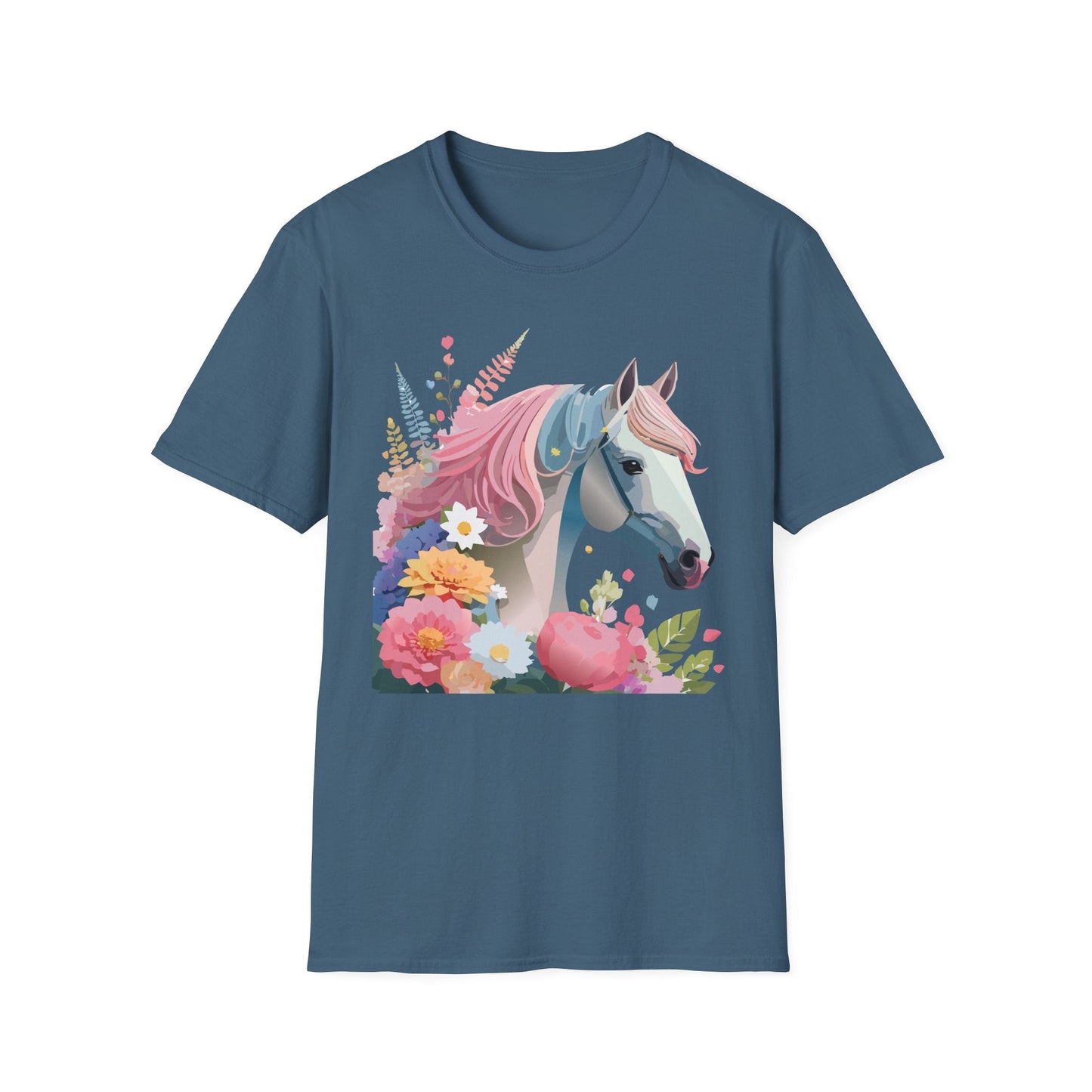 Horse Shirt Unisex Gildan Softstyle 64000 Cotton Tee With Animals