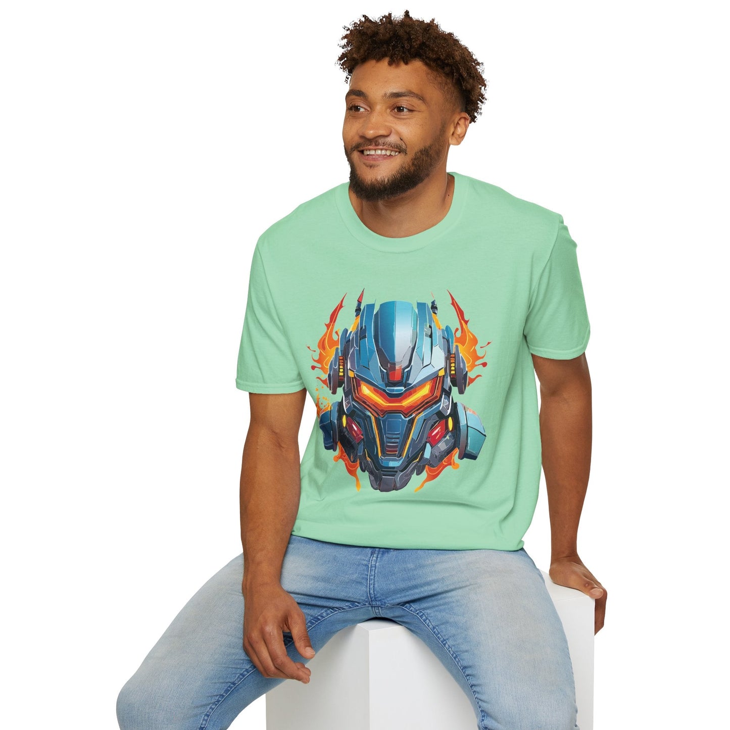 Cyborg Tee Unisex Robot Terminator Shirt Softstyle Gildan 64000 Short Sleeve Art Design
