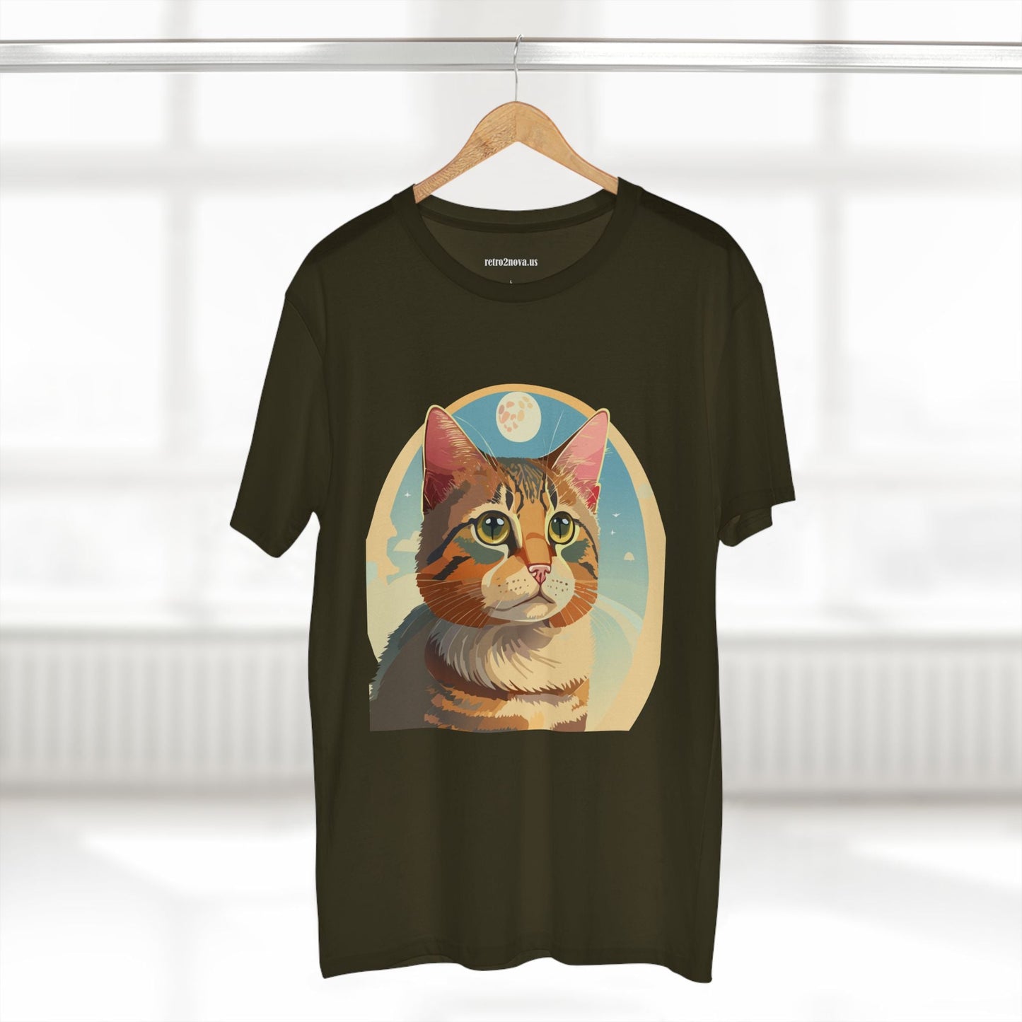 Cat Shirt Unisex Premium Cotton Tee With Original Cat Art Design Retro2Nova Soft Breathable Regular Fit