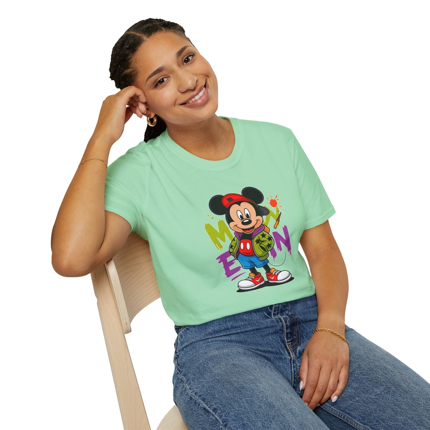 Unisex Cartoon T Shirt With Animals Animation Tee Premium Softstyle Gildan 64000