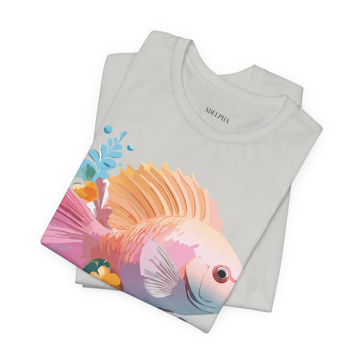 Adelpha Fish Shirt Unisex Graphic Tee With Vintage Inspired Artwork Short Sleeve