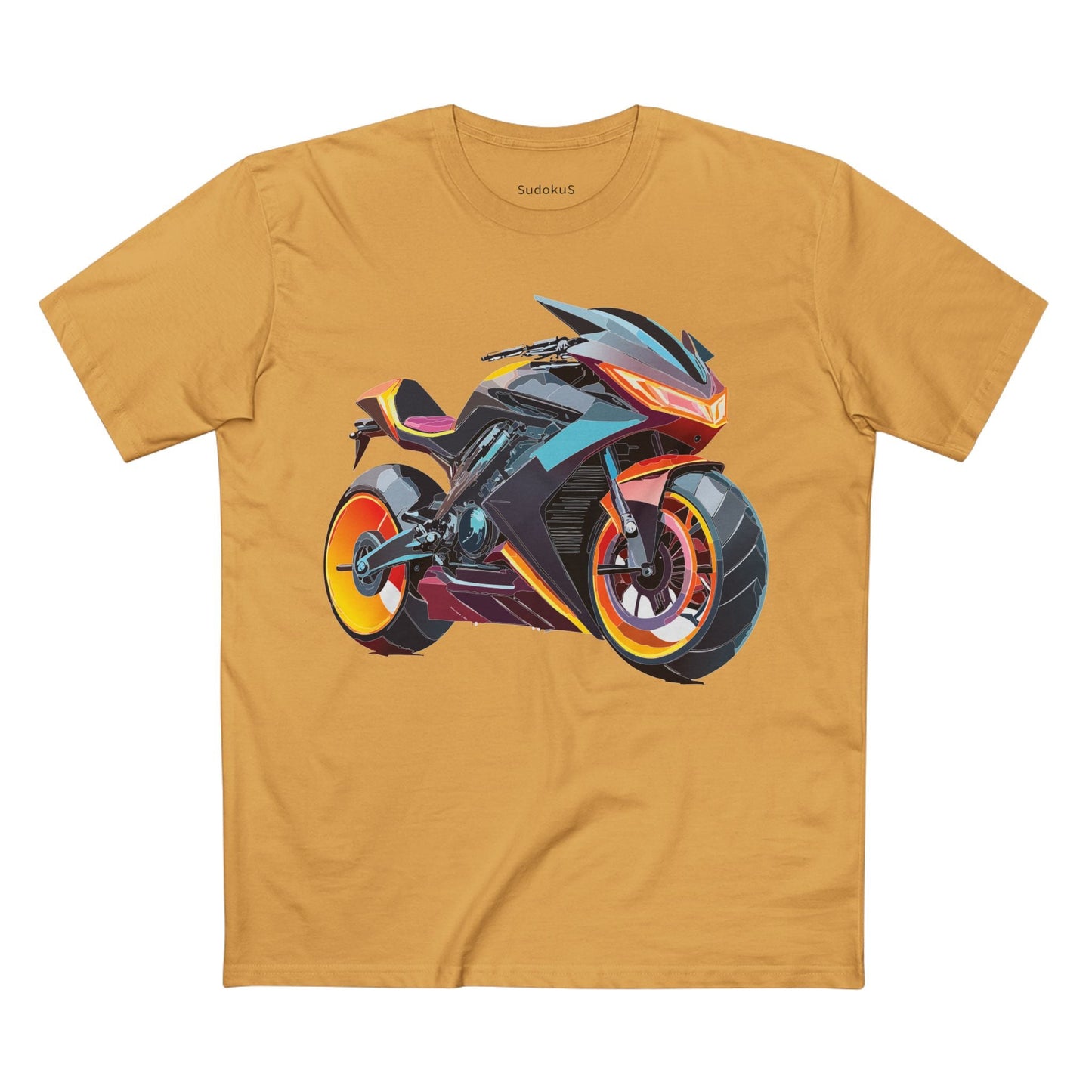 Moto Bike Graphic Unisex 100 Cotton Staple Tee 17