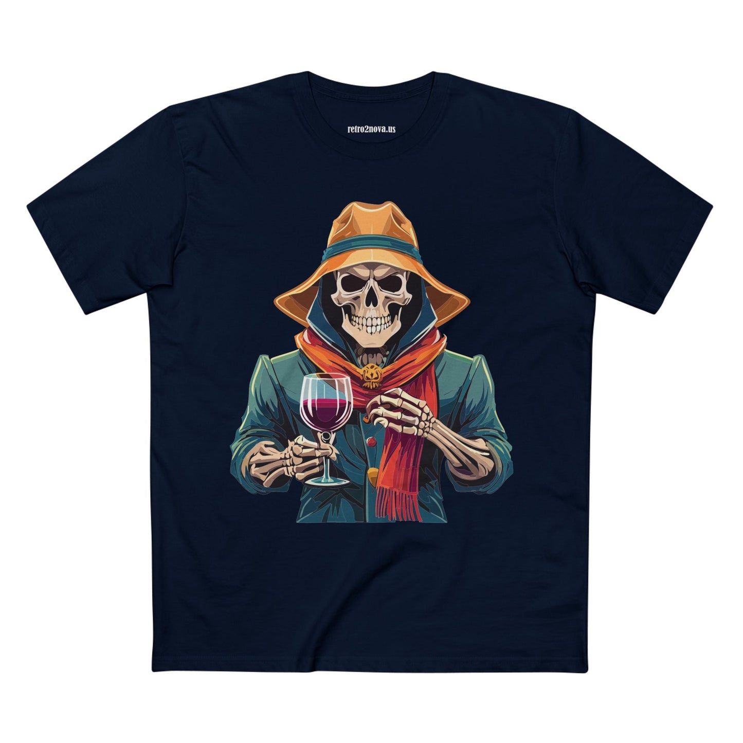 Skull Shirt Unisex Skeleton Tee Premium Cotton Art Design By Retro2Nova Original Artwork