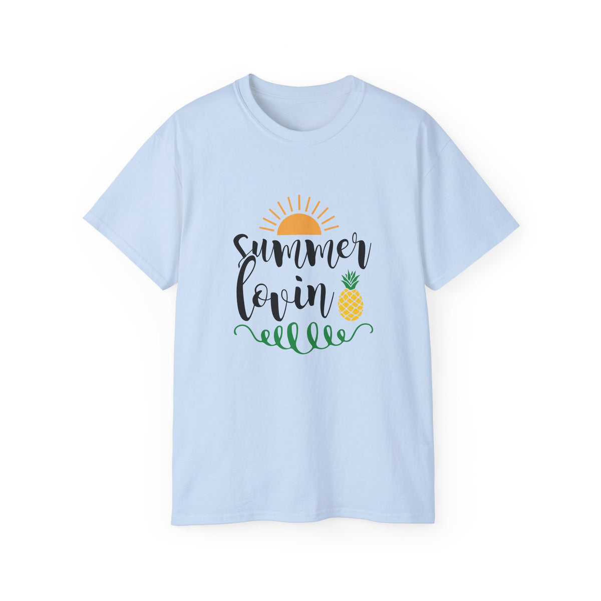 Summer Lovin sun and pineapple T-Shirt | beach vibes, tropical script