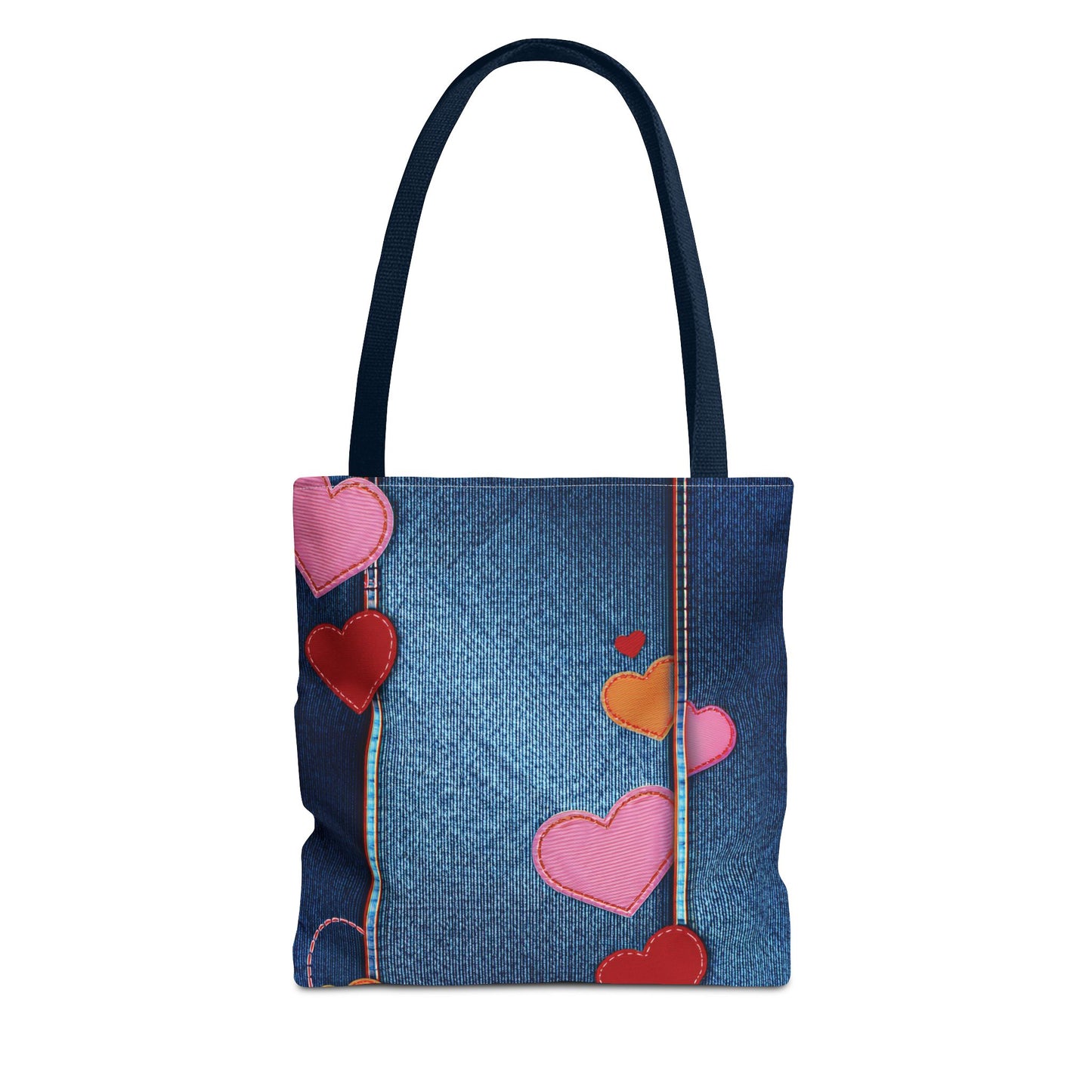 Love Day Graphic Design Denim Fabric Imitation Print Unisex Canvas Bag POLY 3 Sizes Tote Bag 201-22