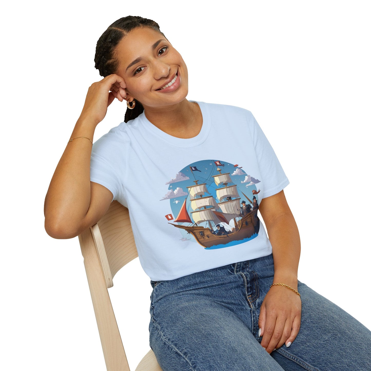 Ship T Shirts Frigate Vessel Tee Unisex Gildan Softstyle 64000 100 Percent Cotton