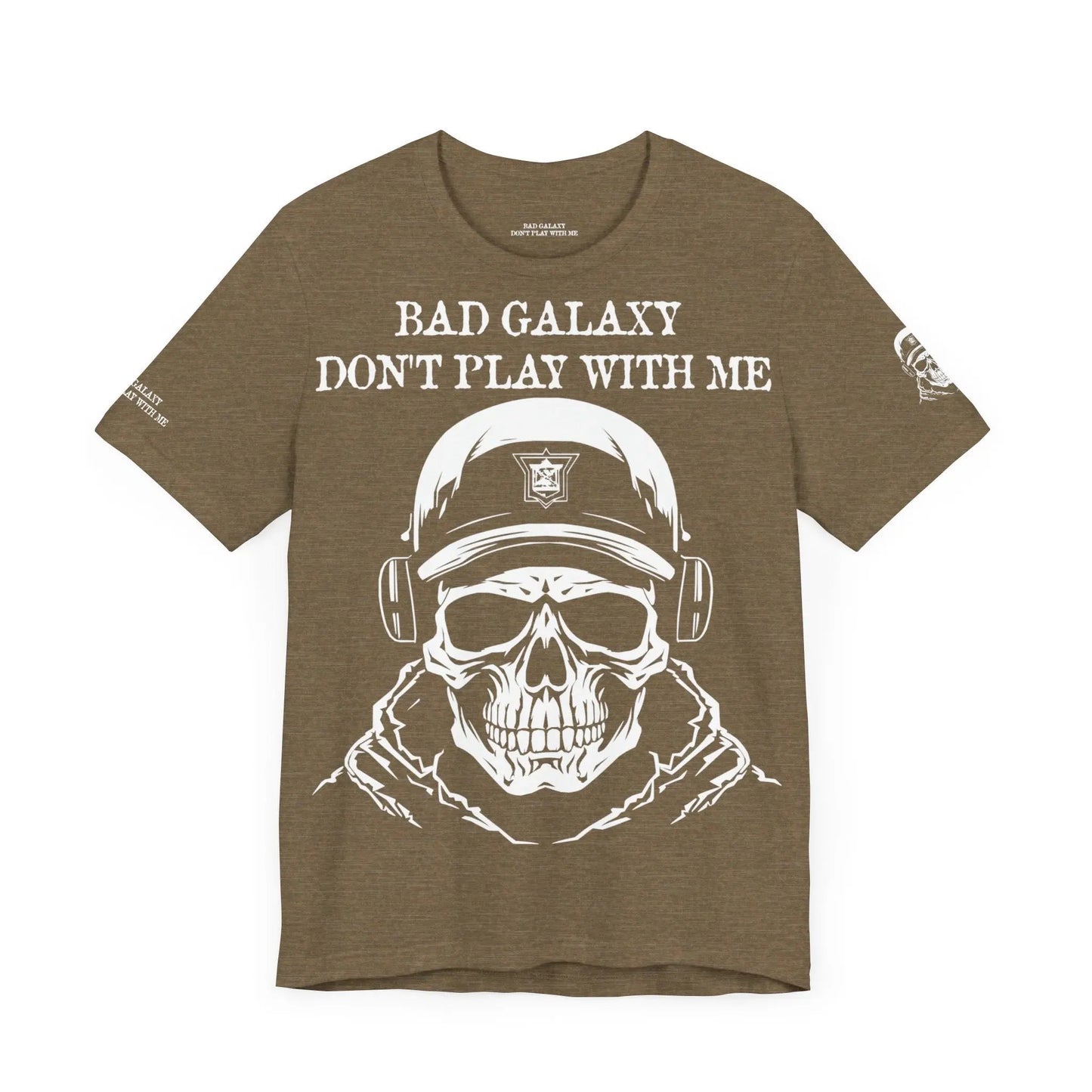 Bad Galaxy Skull T Shirt Made To Order 100 Percent Cotton Eco Friendly Inks USA Designed