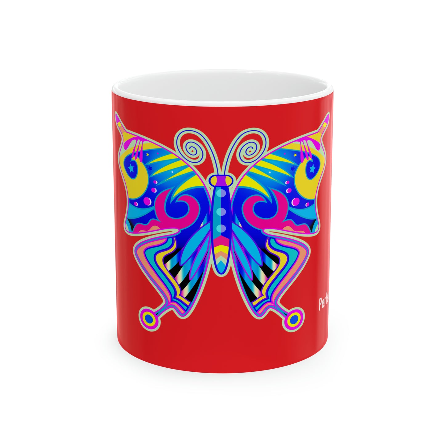 Tasse à café et à thé avec imprimé papillon