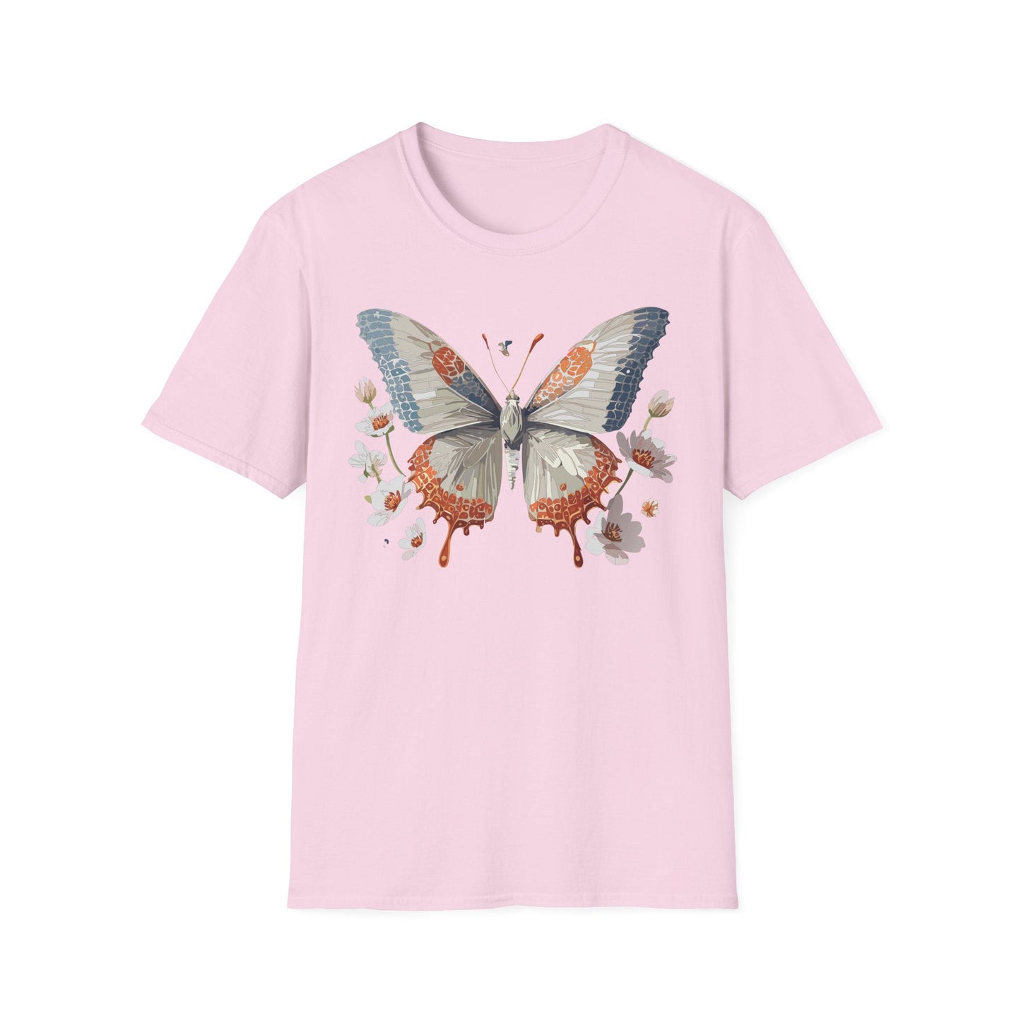 Butterfly Shirt Unisex Short Sleeve Cotton Tee Monarch Design For Men Women Comfort