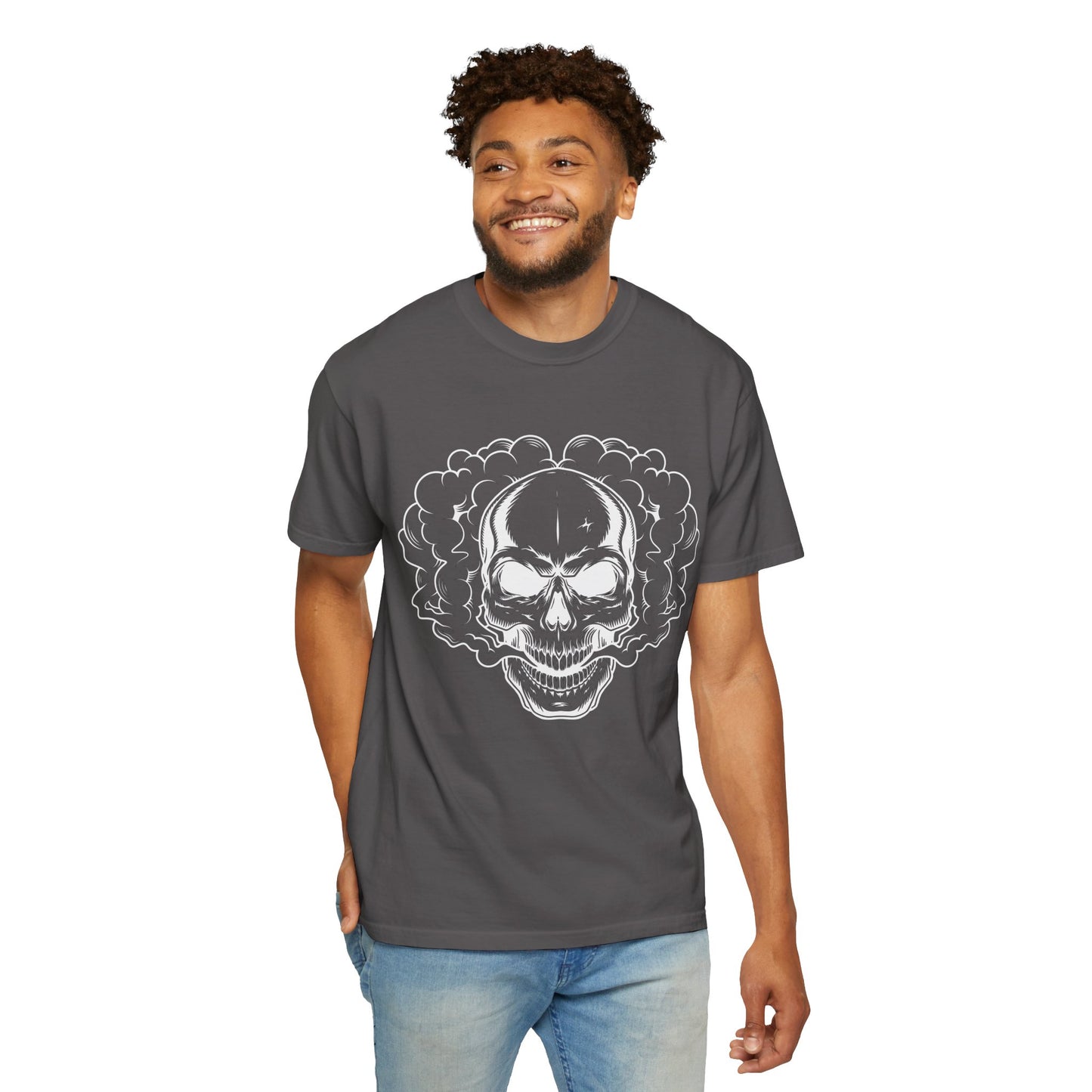 Unisex Cotton Tee Shirt with Skull