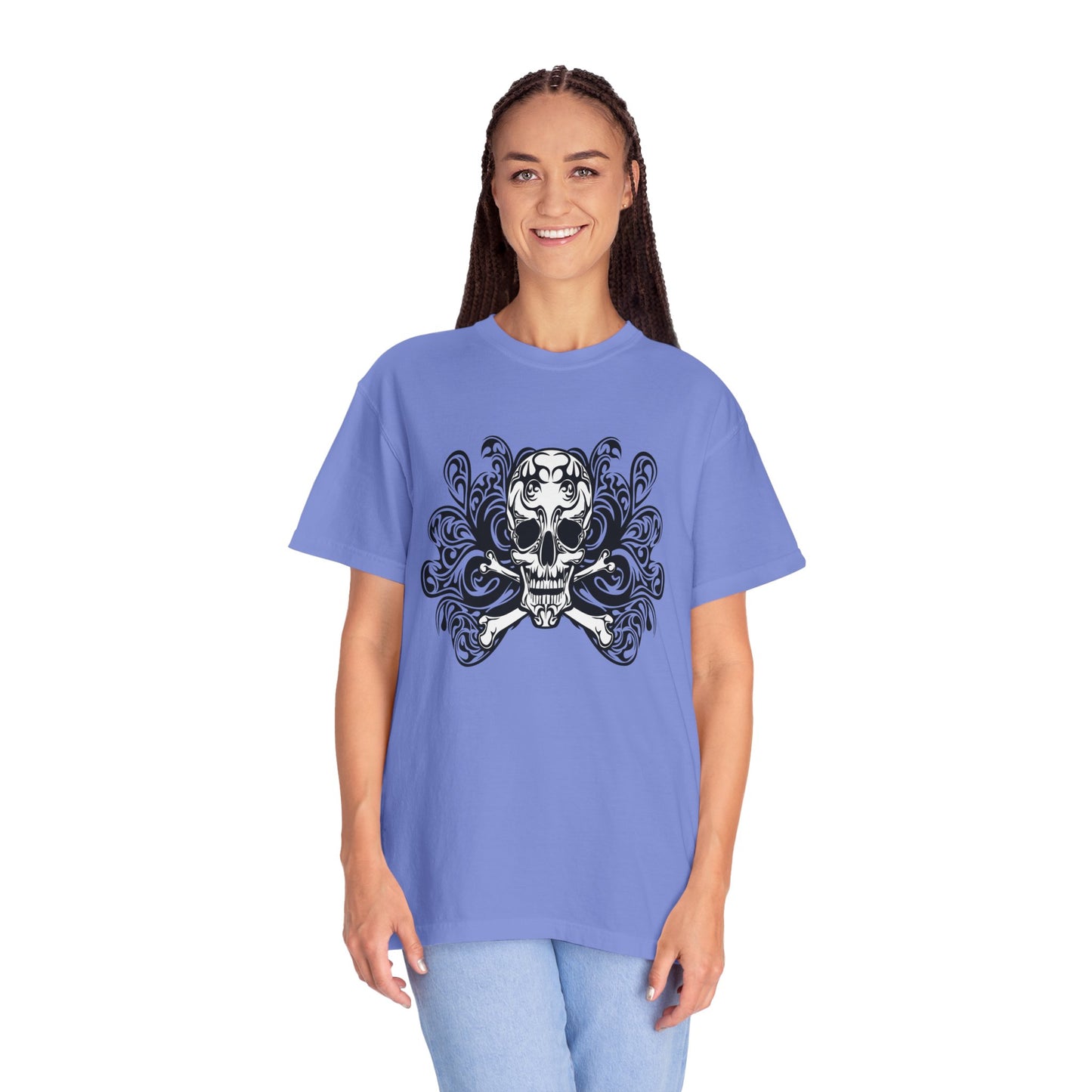 Unisex Cotton Tee Shirt with Skull