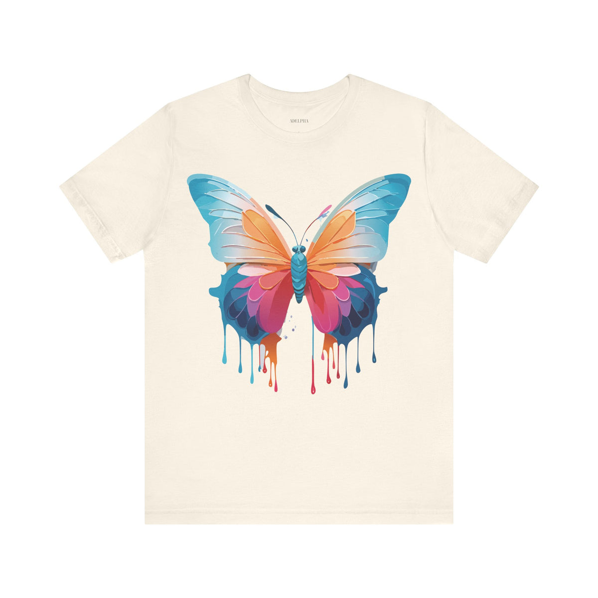 Butterfly Graphic Unisex Cotton Bella+Canvas Tee with Art Design n01