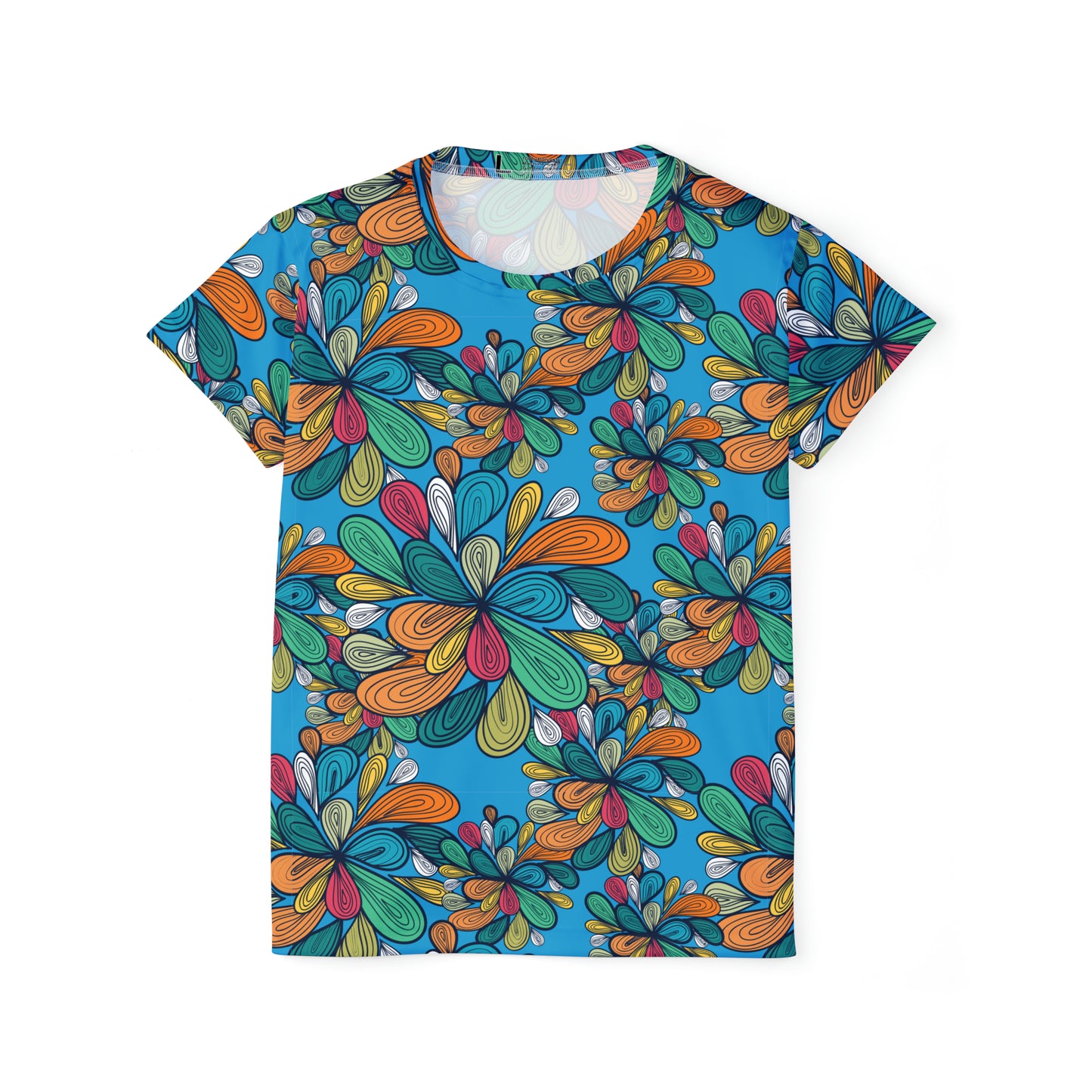 Poly Jersey Tee Shirt with floral prints